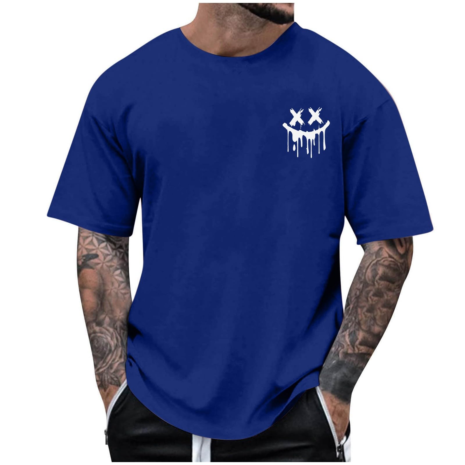 Men's Graphic T-Shirts - Short Sleeve Drop Shoulder Tees for Summer | Hip Hop Streetwear & Casual Fashion | Perfect for Street Style, Concerts & Everyday Wear