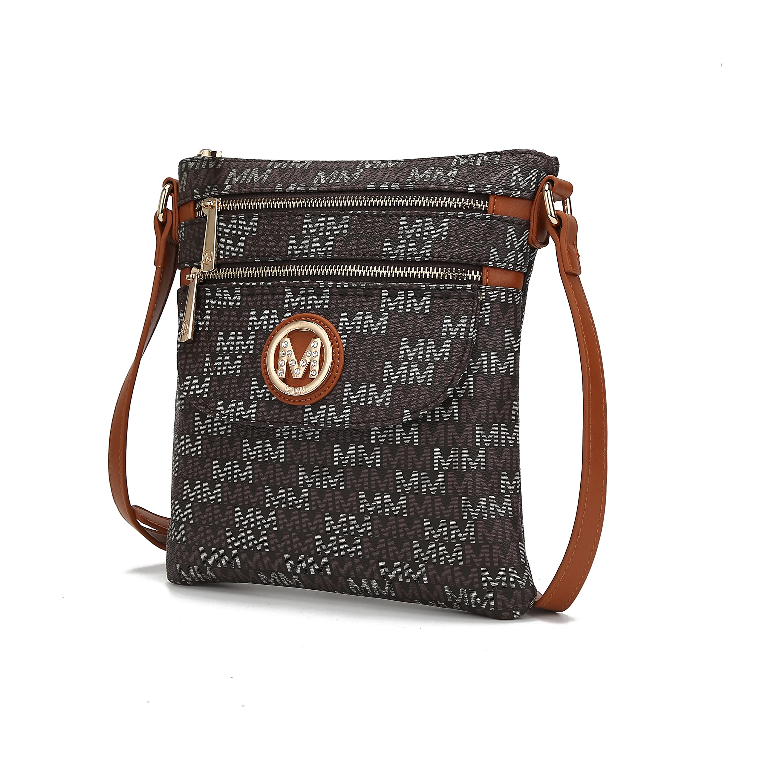 MKF Women's Crossbody Bag with Adjustable Strap - PU Leather Designer Shoulder Purse for Everyday Use, Travel & Shopping