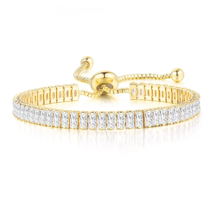 Premium Crystal Tennis Bracelet - Elegant & Sparkling Jewelry for Women | Perfect for Weddings, Parties & Special Occasions