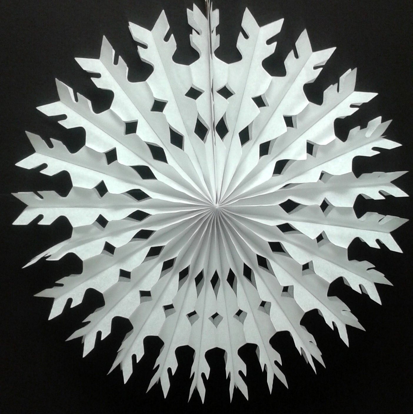 12-Pack 22 Inch Large White Tissue Paper Snowflakes for Christmas Tree Decorations, Party Supplies, Winter Wedding & Home Decoration