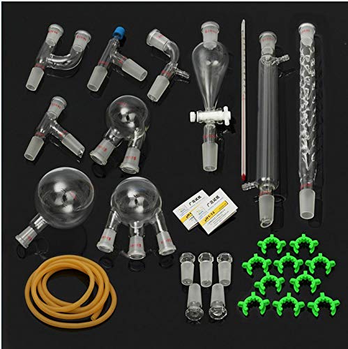 Premium 29-Piece 24/40 Essential Oil Distillation Kit - Borosilicate Glass Steam Distiller & Purifier Set for Aromatherapy, Herbal Extracts & Home Lab Use