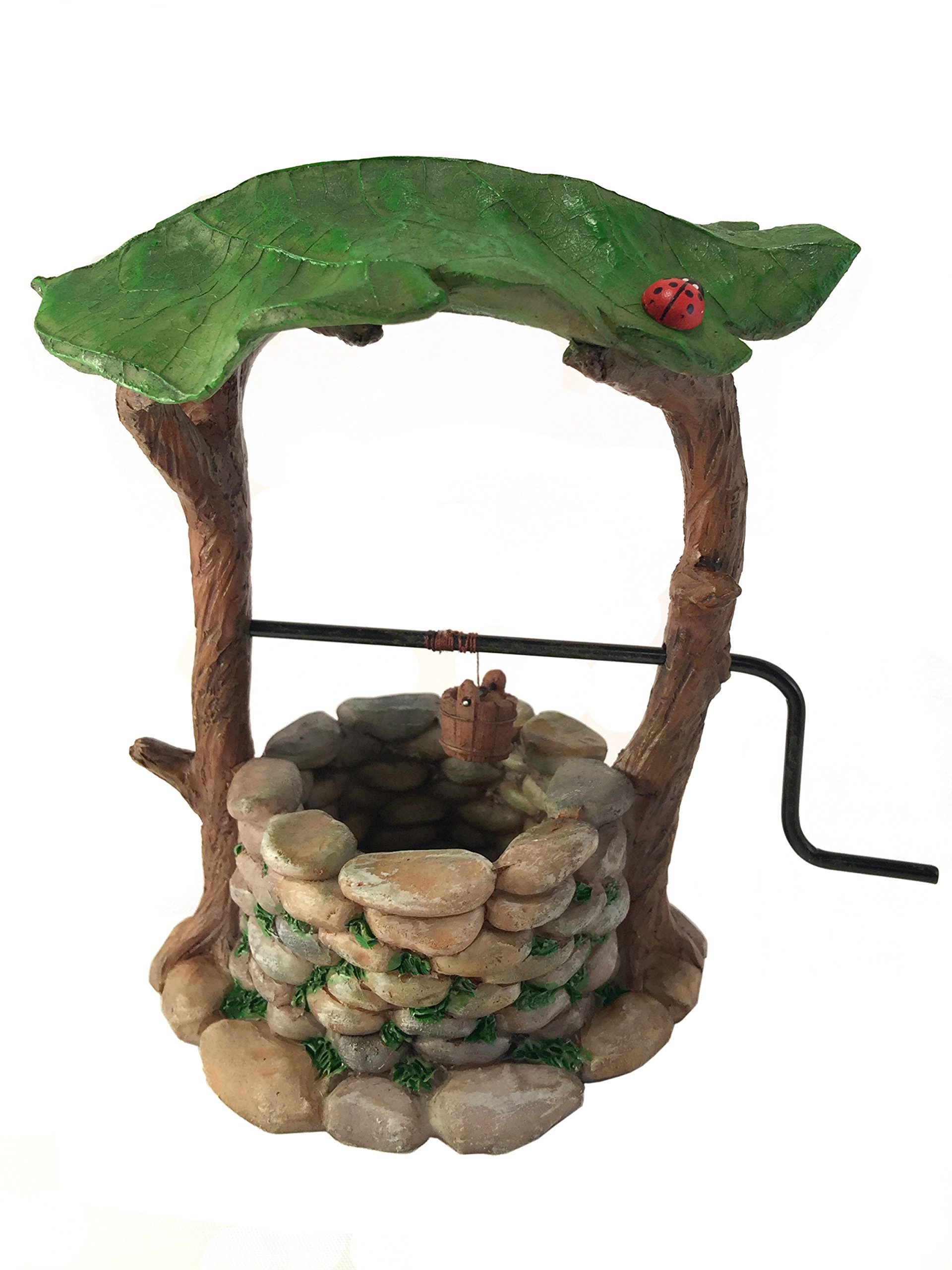 GlitZGlam Miniature Wishing Well with Movable Handle & Bucket - Fairy Garden Decor for Gnomes, Fairies & Miniature Landscapes | Perfect for Fairy Gardens, Terrariums & Outdoor Decor