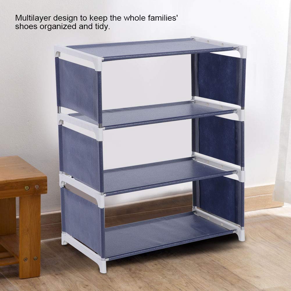 OUKENS 4-Tier Shoe Rack & Storage Organizer - Space-Saving Standing Shelf for Shoes, Books & Entryway Organization - Perfect for Small Spaces, Closet & Home Entryway Storage