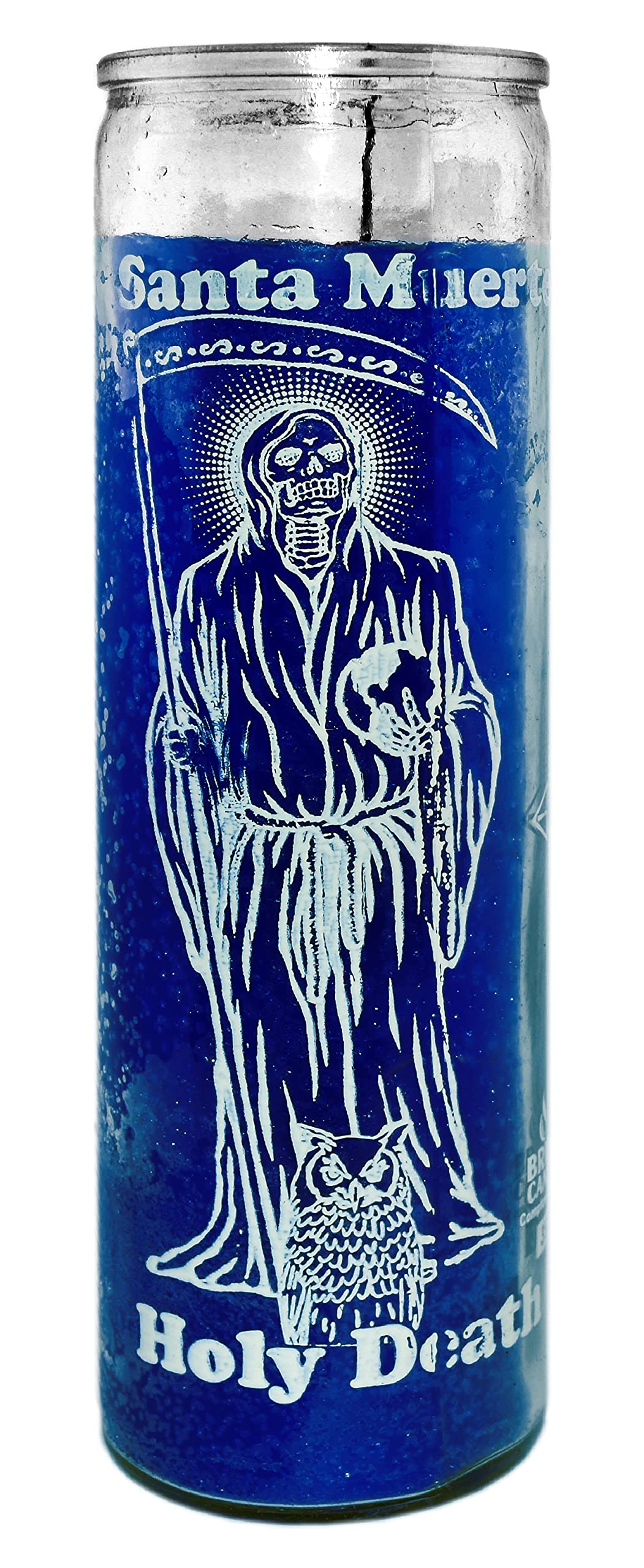 6 PCS Unscented Veladoras Holy Death Blue Santa Muerte Azul Candles - 120 Hours Burn Time for Prayer, Meditation & Spiritual Rituals