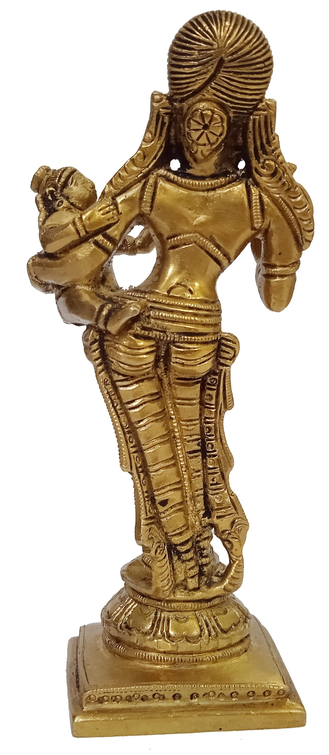 Purpledip Brass Idol Statue of Krishna and Yashoda - Damodar Leela Hindu Deity Sculpture (12409) | Rare Religious Collectible for Home Altar, Temple Decoration & Spiritual Gift