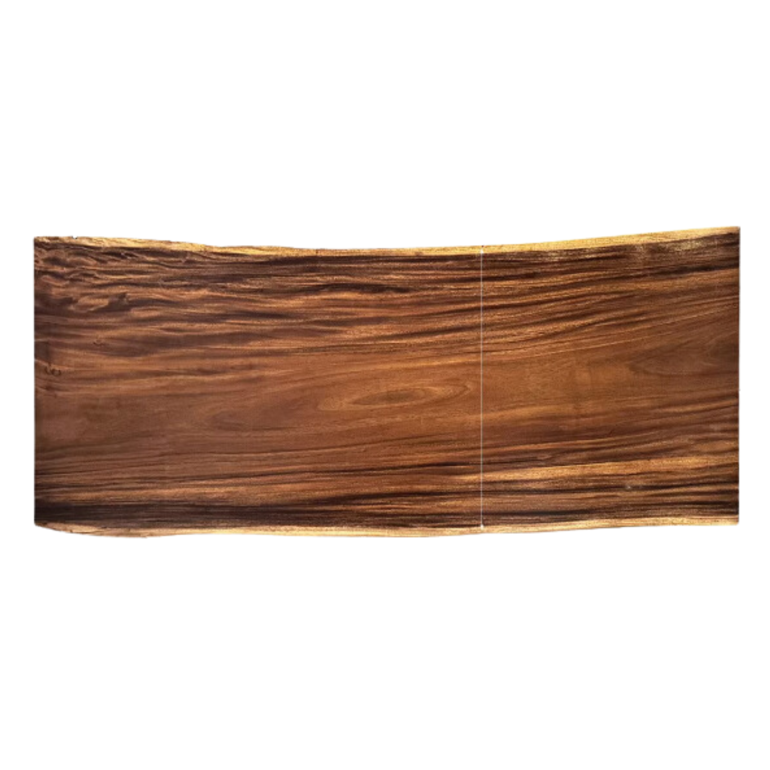 Premium Black Walnut Solid Wood Dining Table with Natural Edge - Large Top for Kitchen, Dining Room & Home Decor