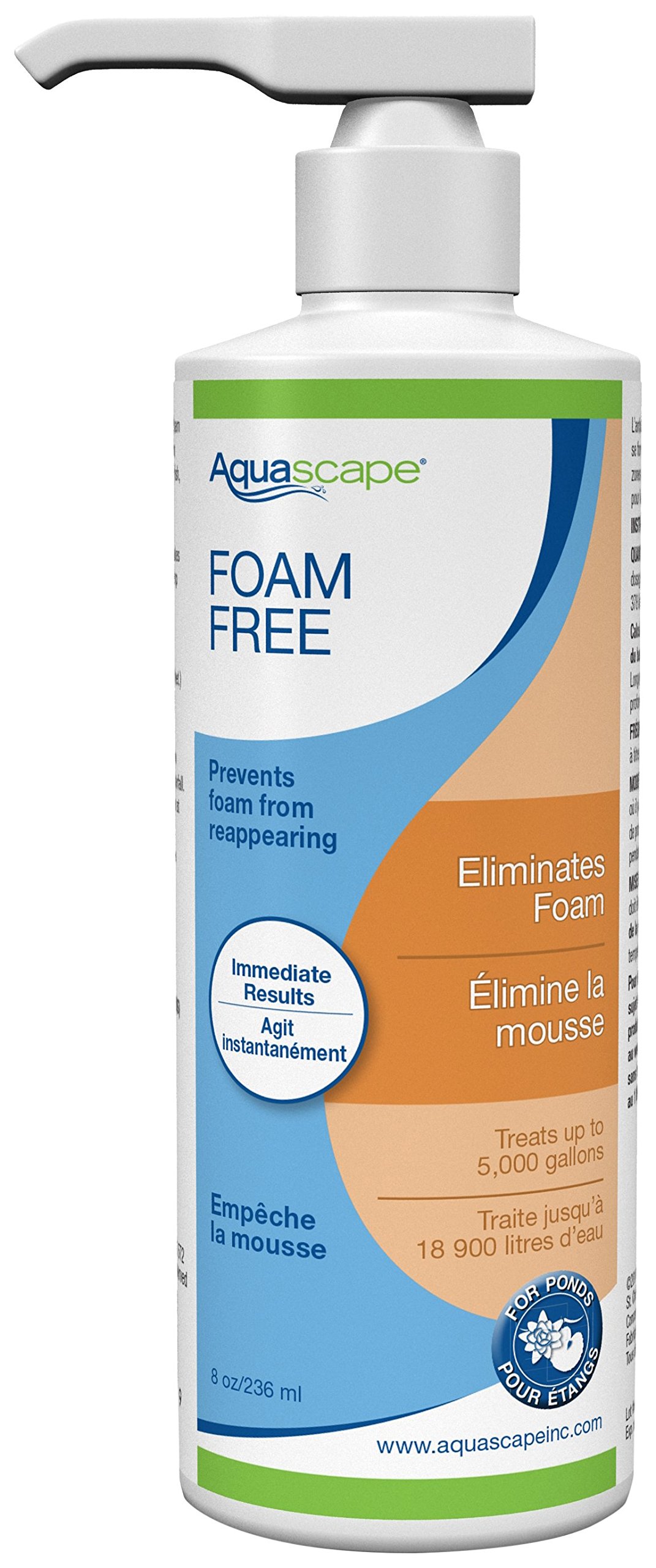 Aquascape Foam Free Water Treatment for Ponds, Waterfalls, and Water Features, 8 oz, Ideal for Clear and Healthy Water in Outdoor and Garden Settings