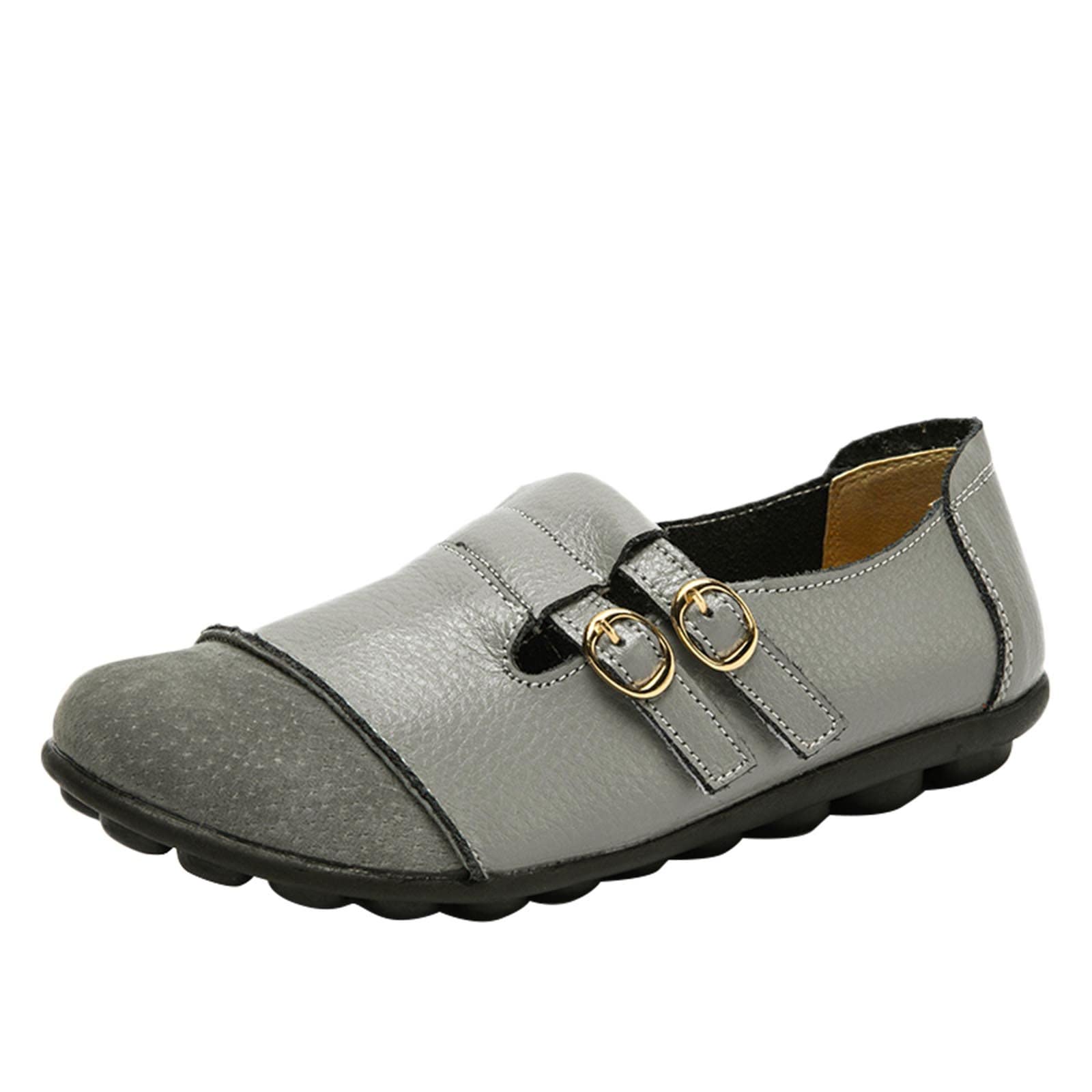 Women's Comfortable Strap Flat Heel Sandals - Summer Fashion Dressy Shoes with Buckle Detail for Wide Feet | Perfect for Beach, Vacation & Casual Outfits