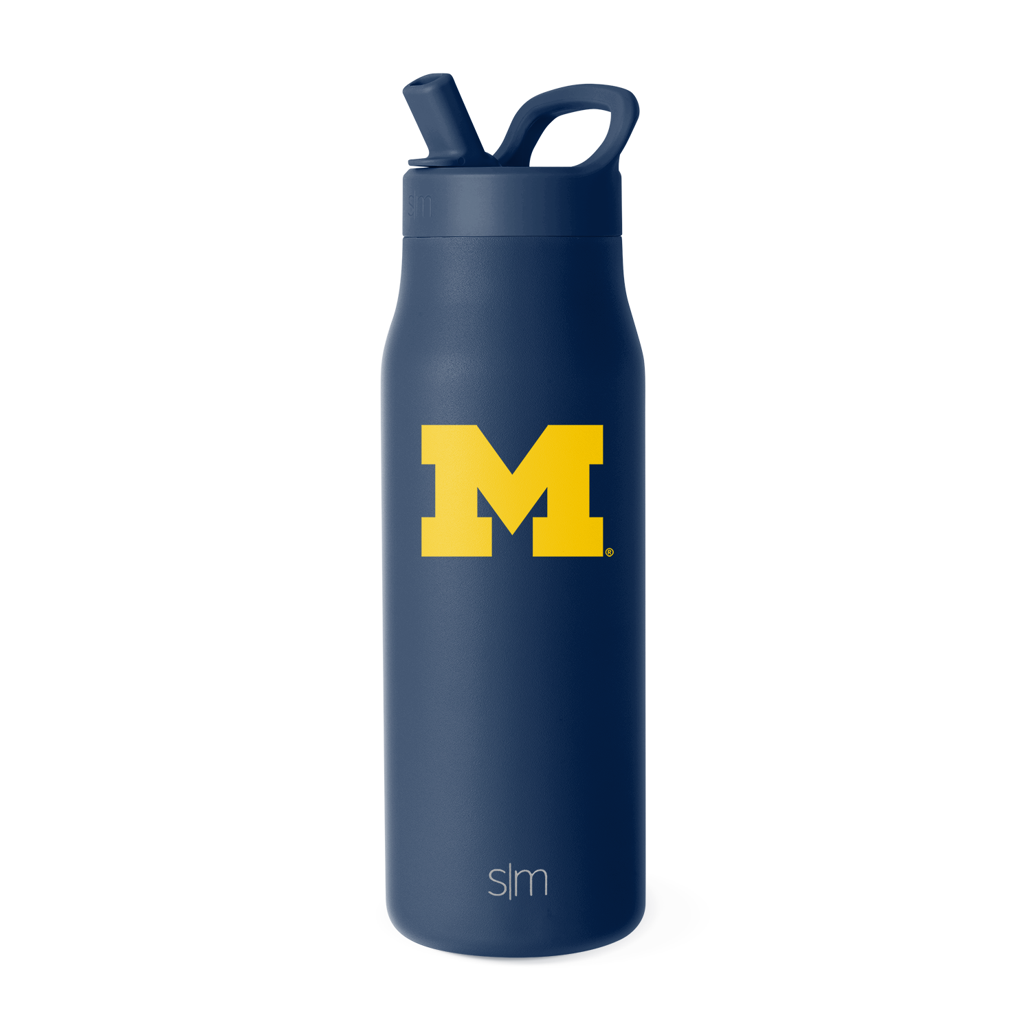 Insulated Stainless Steel Tumbler with Manual Straw Lid - 20oz College Themed Water Bottle for School, Gym, and Outdoor Activities