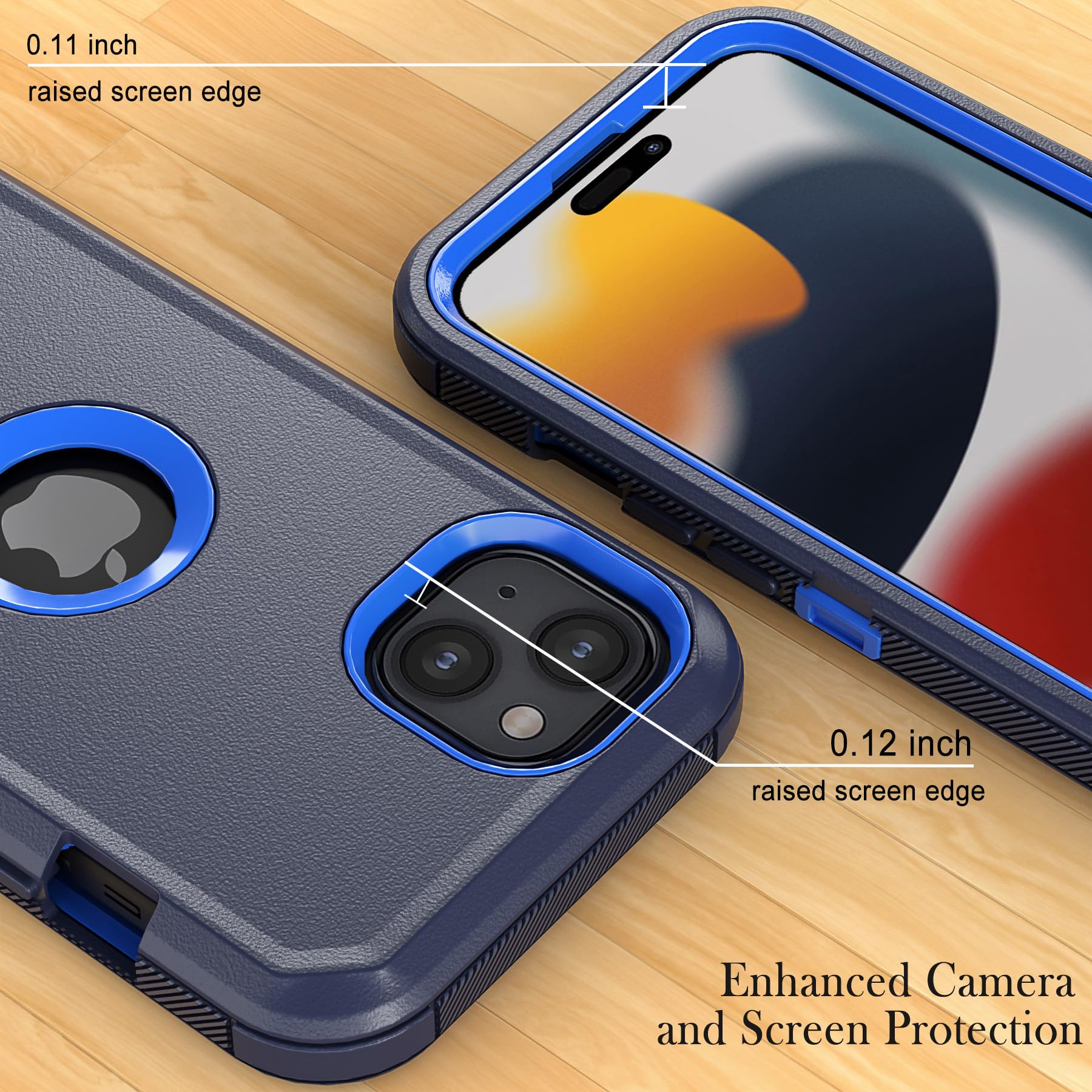 Shockproof Heavy Duty Armor Case for iPhone 15 (6.1