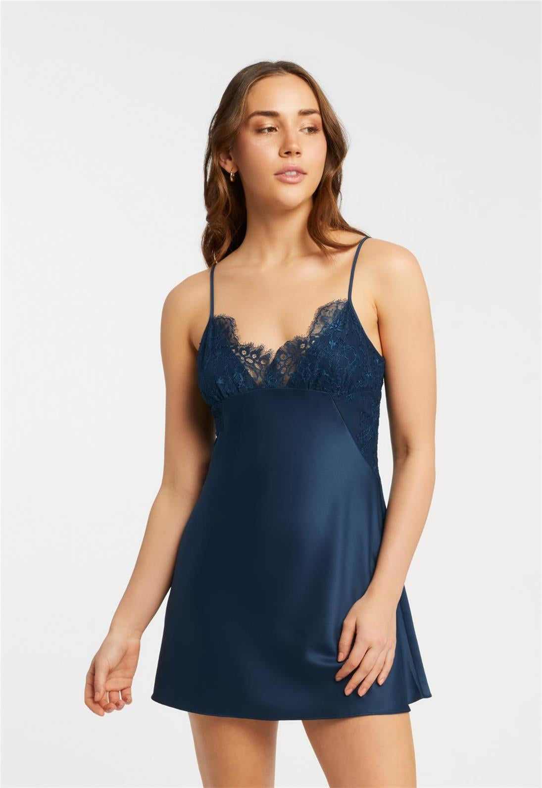Serena Chemise Dress - Elegant Celestial Blue Nightgown for Women | Perfect for Sleepwear, Loungewear & Romantic Evenings