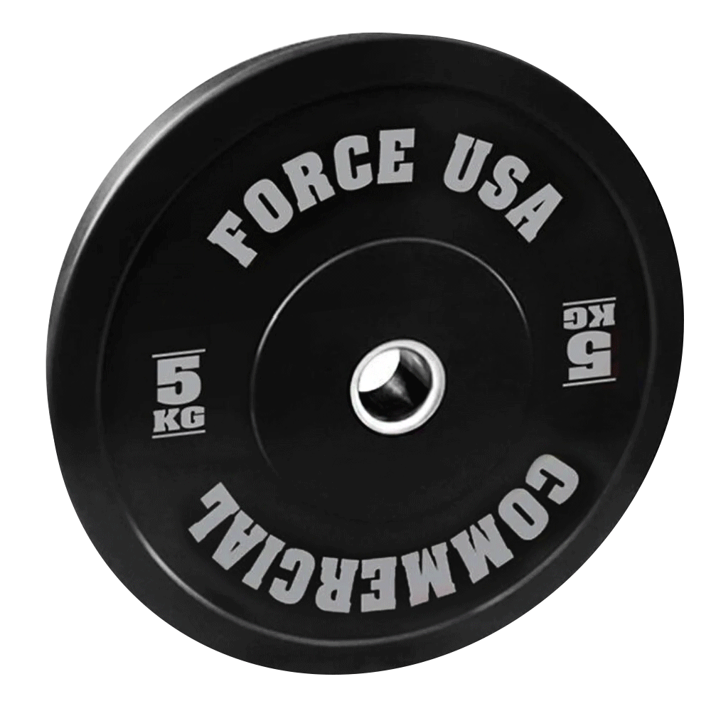 Force USA Ultimate Training Bumper Plates - Olympic Weight Plates for CrossFit, Powerlifting & Home Gym (Pair/Single) - Durable Rubber Coated for Drop Protection & Quiet Workouts