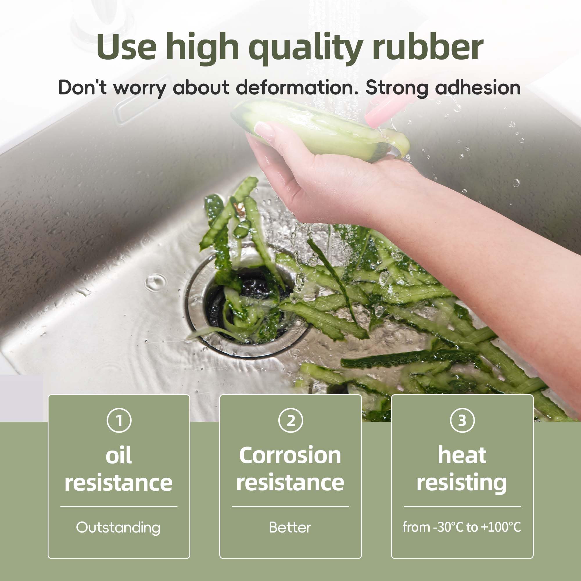 3 3/8 Inch Garbage Disposal Splash Guard - Quiet Collar Drain Plug Replacement for InSinkErator Evolution Series (2-Pack) | Durable Sink Baffle Accessories for Kitchen Waste Disposer | Perfect for Preventing Water Splashes While Washing Dishes