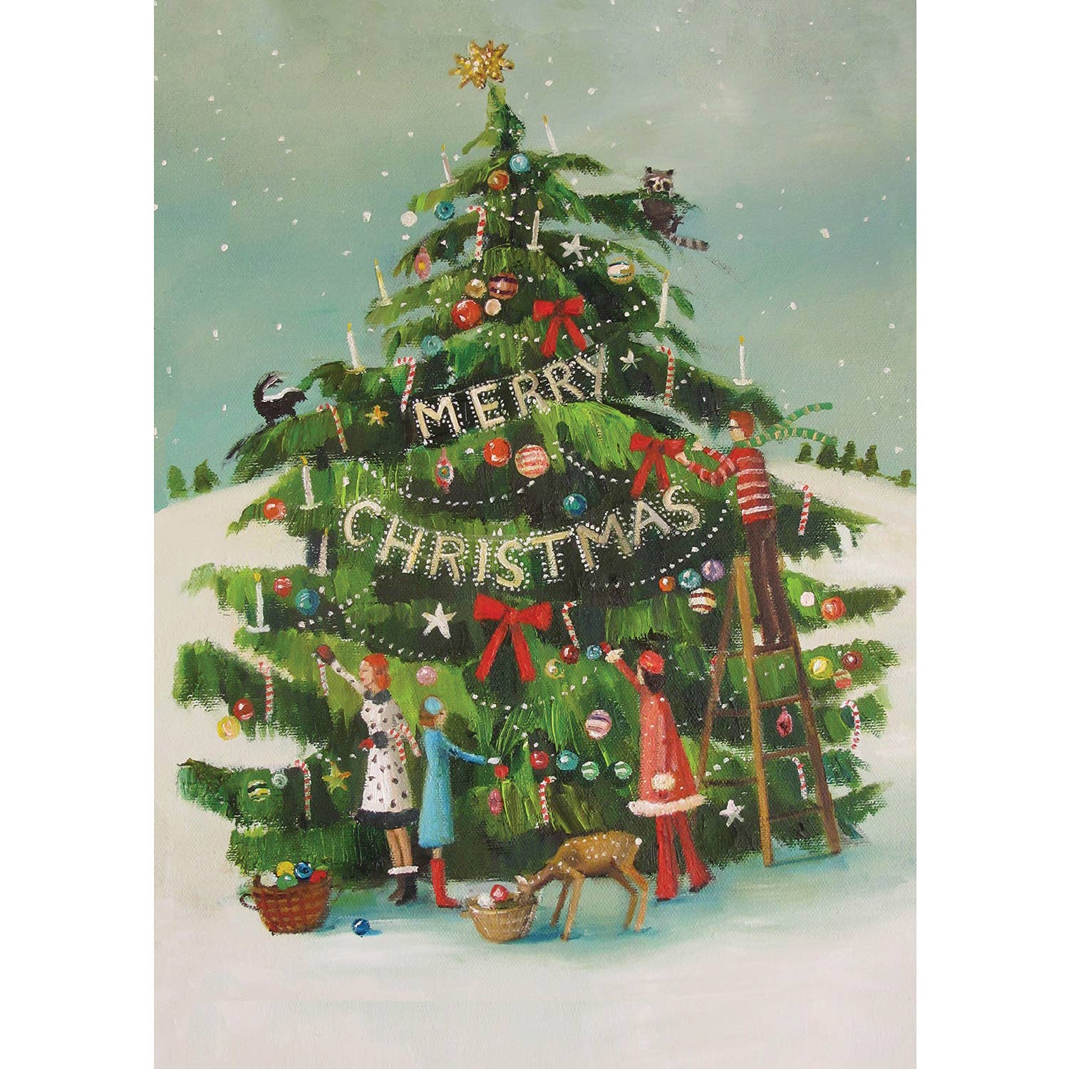 Hester & Cook Christmas Greeting Cards - Elegant 'Trim The Tree' Holiday Stationery for Festive Greetings & Decor | Perfect for Christmas Cards, Holiday Invitations & Seasonal Home Decor