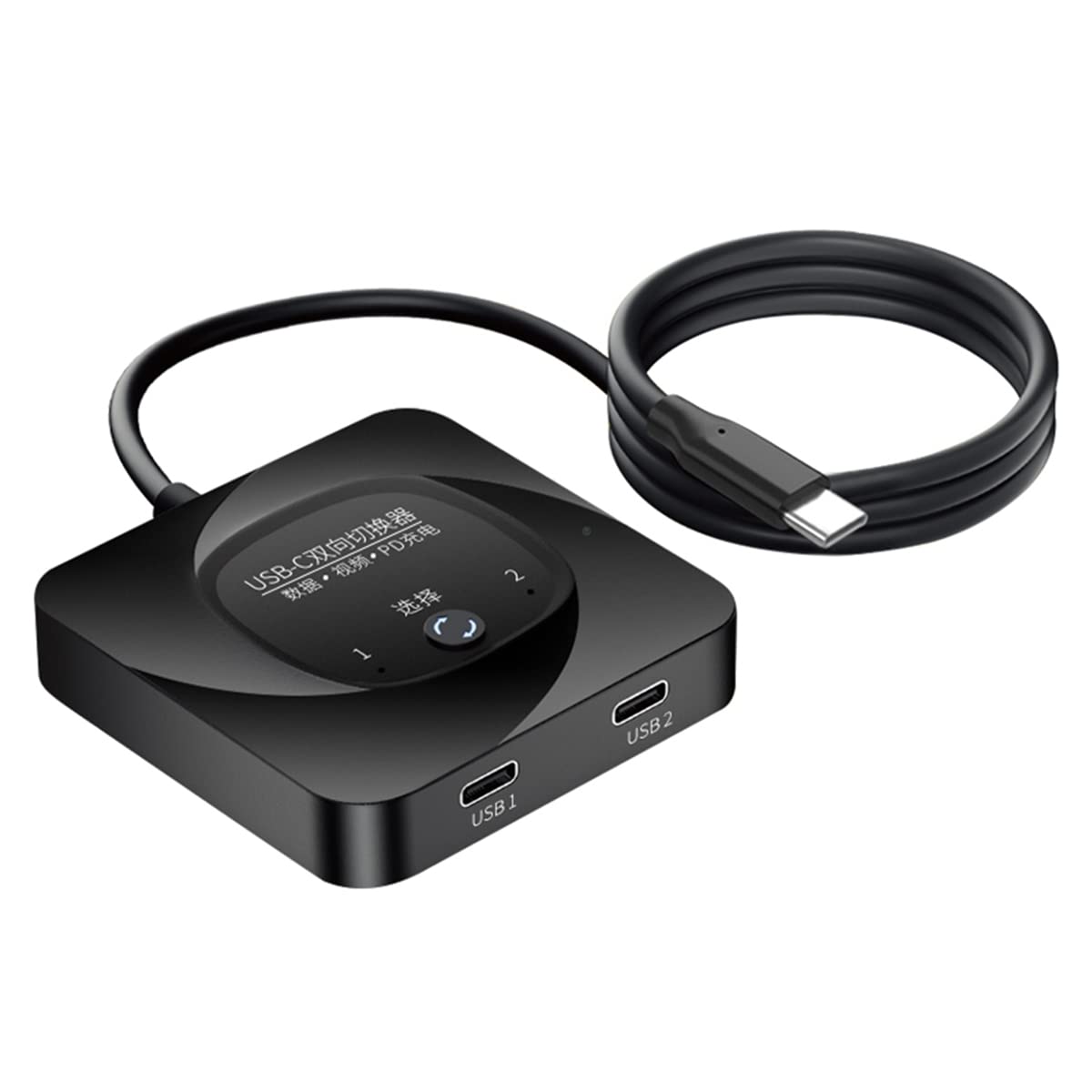 TsoLay USB-C Switch - 2-in-1 Bi-Directional USB Type C Converter for Data and Video Transmission | Perfect for Home Office, Gaming Setup & Multi-Device Switching