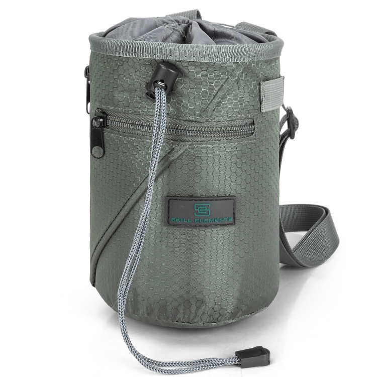Premium Chalk Bag for Rock Climbing & Bouldering - Durable Chalk Bucket with 2 Large Zippered Pockets | Ideal for Indoor Gym Training & Outdoor Climbing Adventures