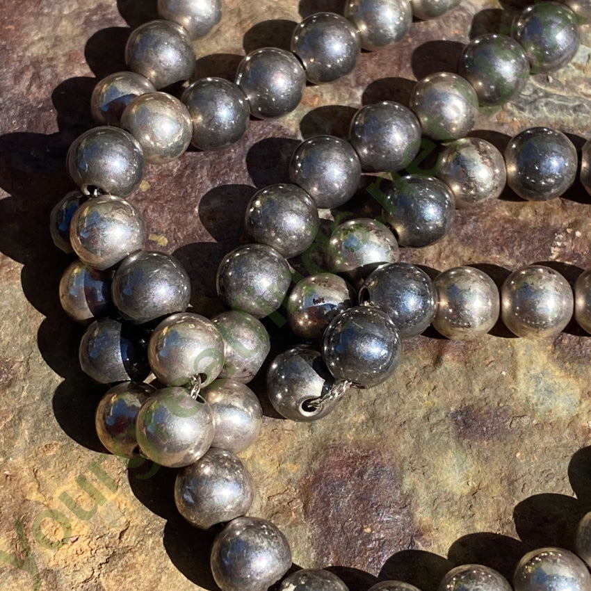 Elegant Sterling Silver Pearl Necklace with Stunning Patina - 25.5 Inch Length for Women | Perfect for Weddings, Parties & Special Occasions