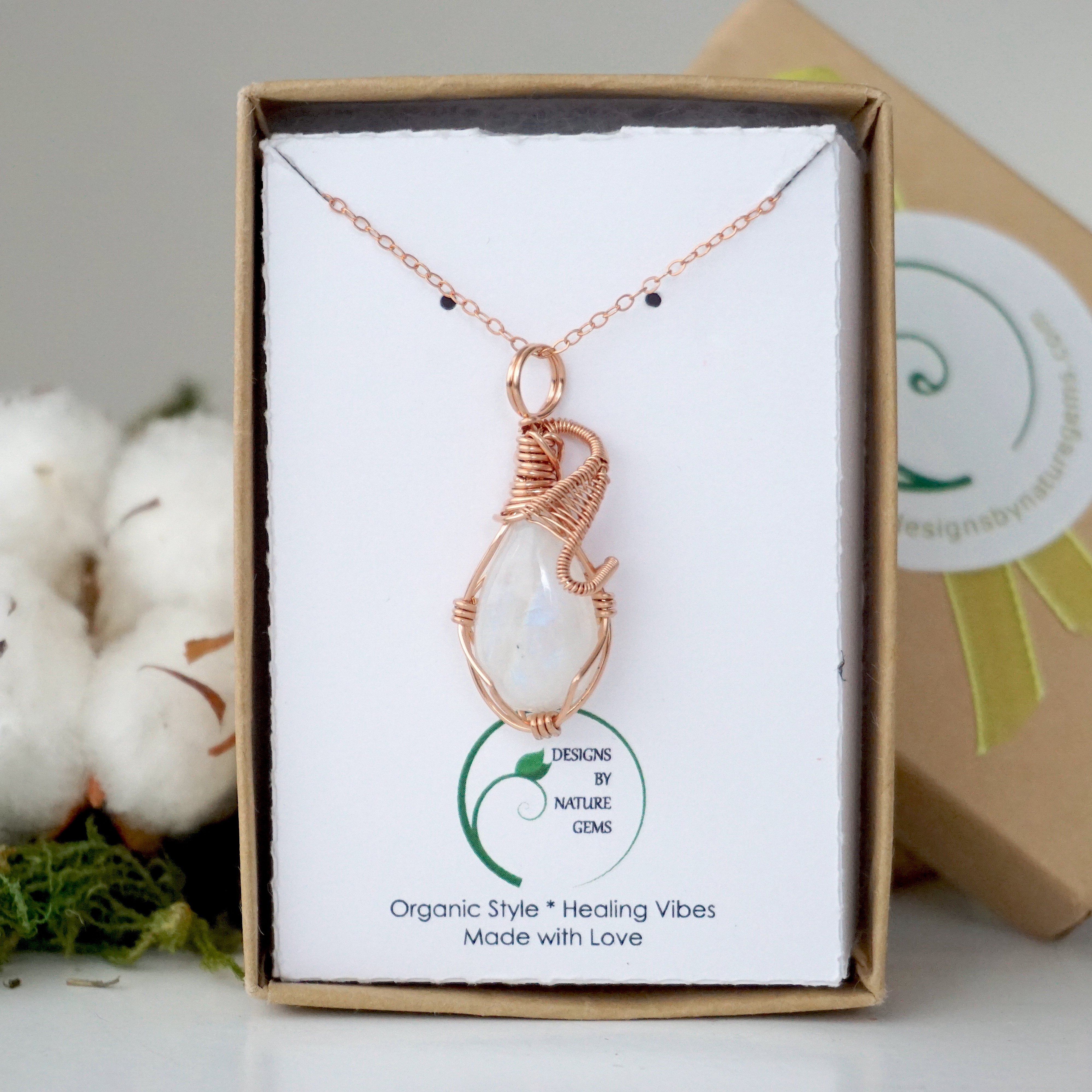 Rose Gold Rainbow Moonstone Necklace for Women - Elegant Dainty Pendant Jewelry Gift for Birthday, Anniversary & Valentine's Day - Perfect for Everyday Wear & Special Occasions