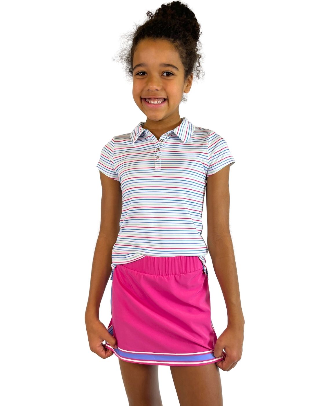 Brooklyn Toddler Girls' Skort - Soft Cotton Play Skirt with Built-in Shorts for Active Play, School & Outdoor Activities