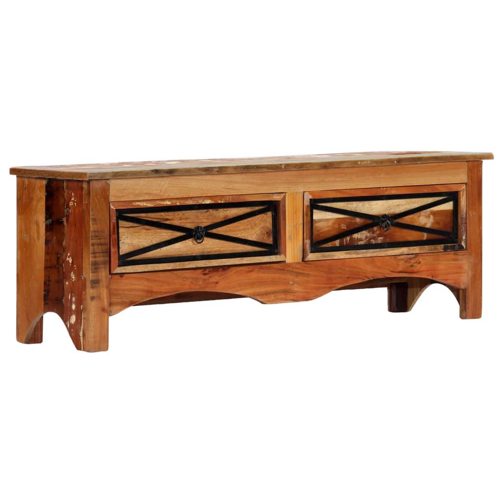 Reclaimed Wood TV Stand with 2 Drawers - 47.2