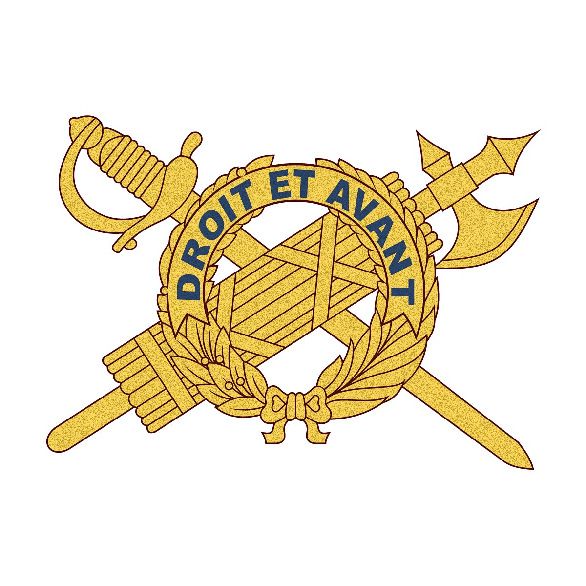US Army Division Inspector General Emblem Gold 3 Inch Reflective Vinyl Decal - Military Themed Milk Mug Designs - Perfect for Car, Laptop & Home Decor