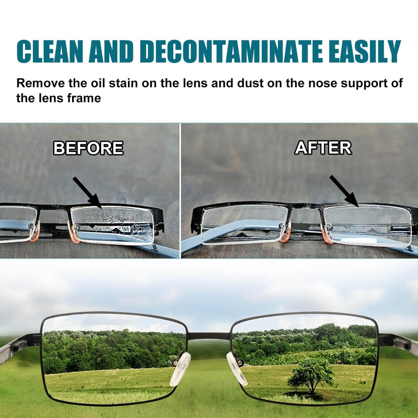 Lens Scratch Removal Spray - Eyeglass & Windshield Glass Repair Liquid - Glasses Cleaner for Sunglasses & Screens - Scratch Repair Solution (1PC) - Perfect for Eyeglass Maintenance, Phone Screen Protection & Car Windshield Repair