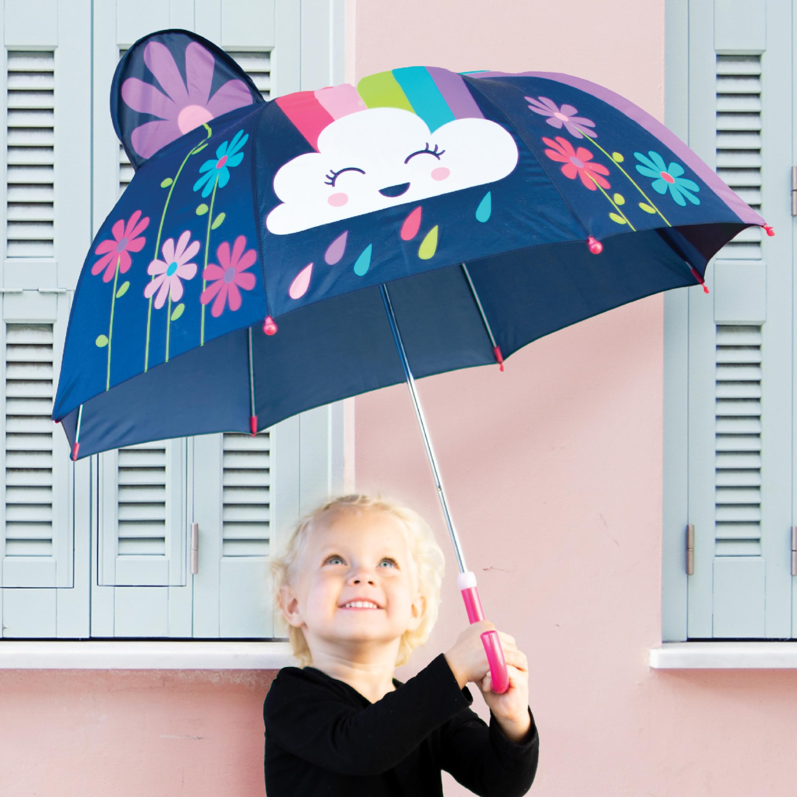 Stephen Joseph Kids' Rain Umbrella - Safe Pinch-Free Design for Outdoor Play