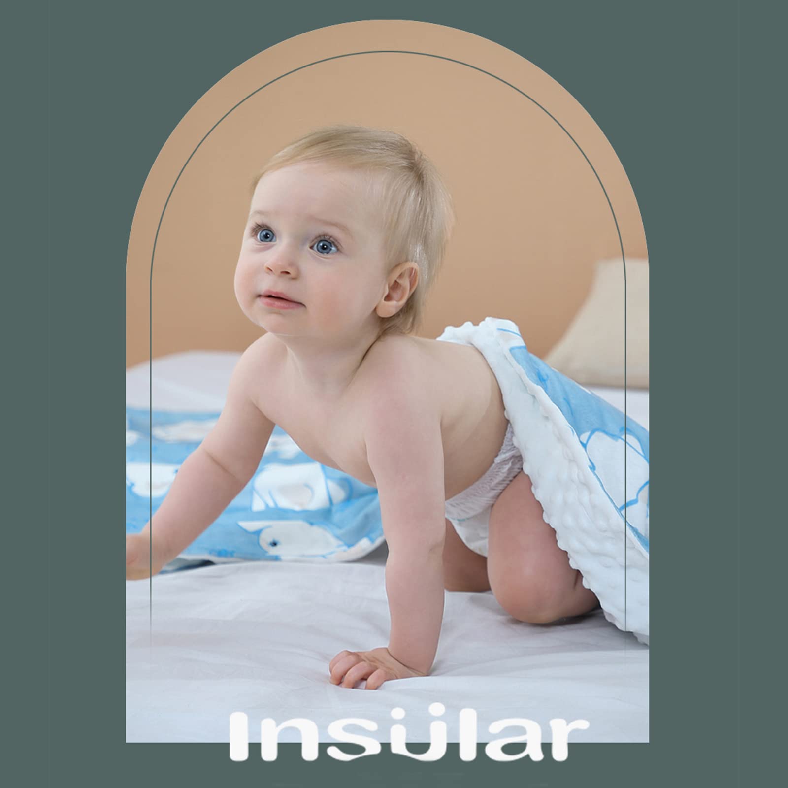 Premium Baby Blanket for Boys & Girls - Ultra Soft Plush Minky with Dotted Backing - Double Layer Receiving Blanket for Newborns & Toddlers (42