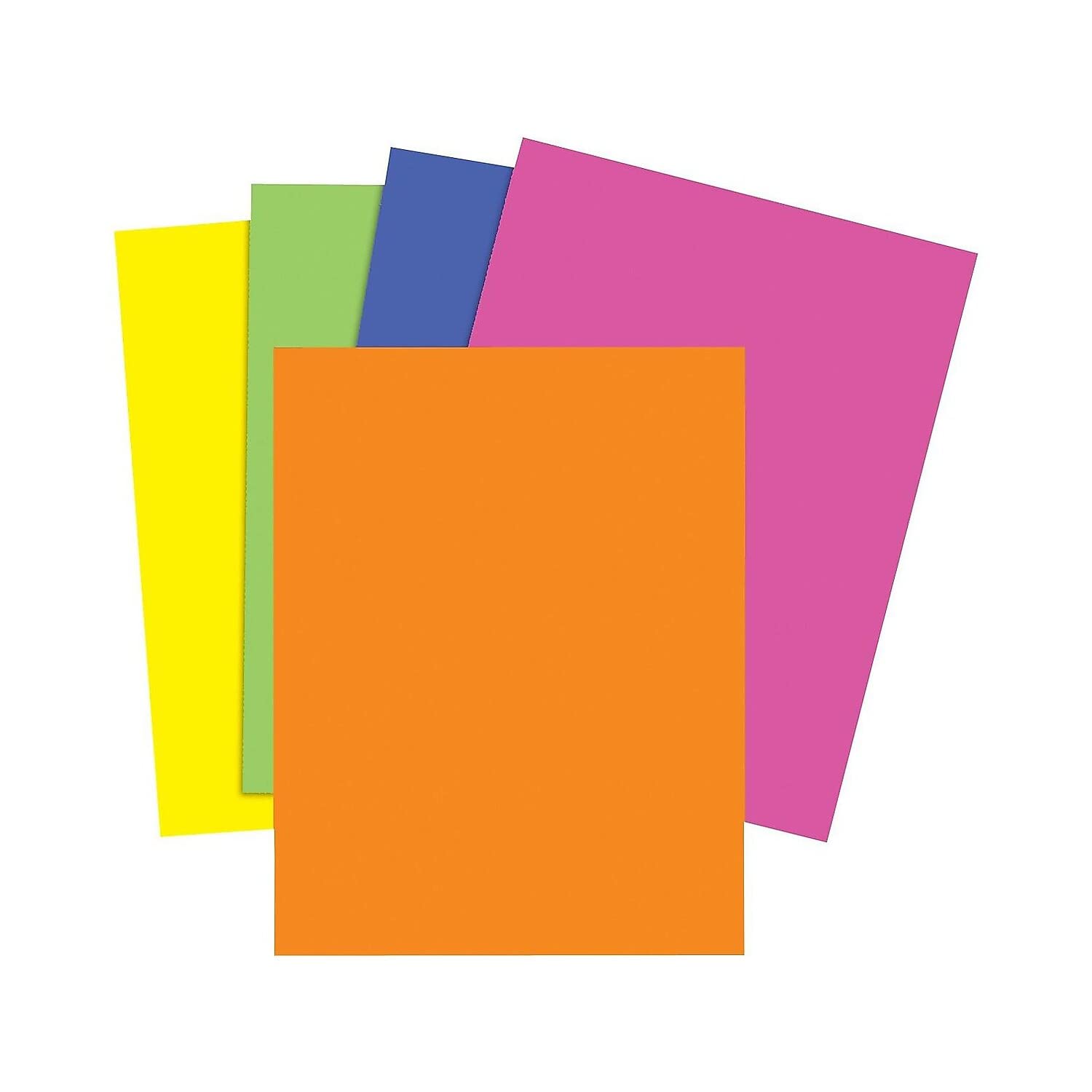 Bright Neon Colored Paper 24 lb - 500 Sheets Assorted Colors for School Projects, Art Crafts, and Office Supplies | Heavyweight Construction Paper for Kids, Teachers, and DIY Enthusiasts