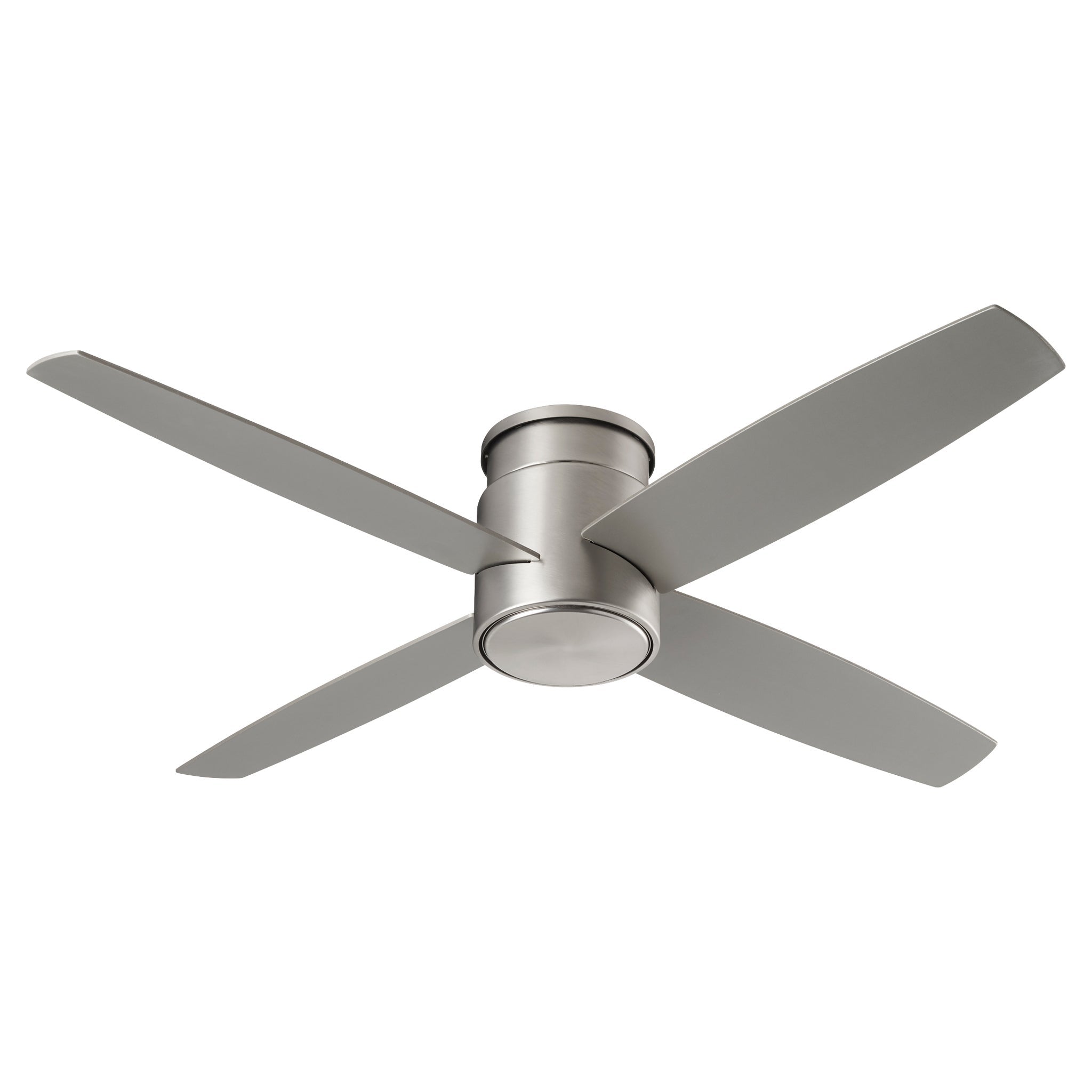 52 Inch Low Profile Ceiling Fan with Remote Control - Satin Nickel Finish, Quiet DC Motor, Energy Efficient - Perfect for Bedroom, Living Room, and Office Spaces