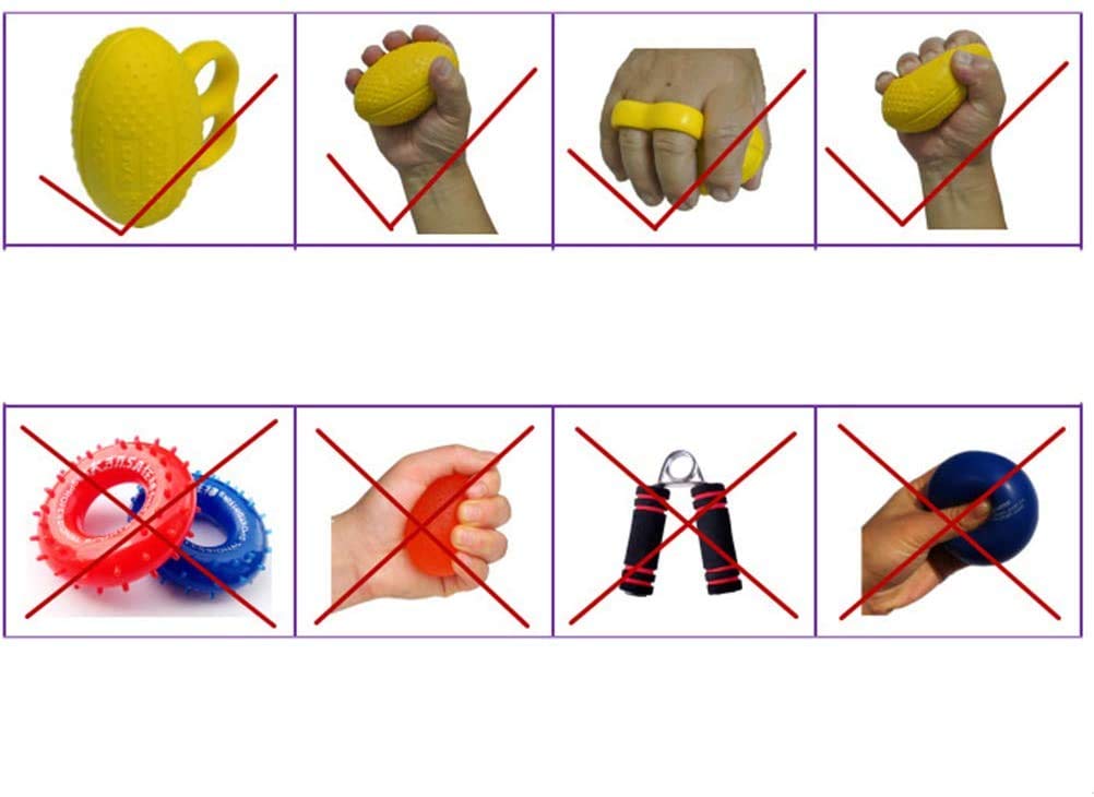 Finger Grip Ball for Stroke Hemiplegia Rehabilitation - Soft Hand Finger Strength Massage Training Equipment for Home Therapy and Recovery