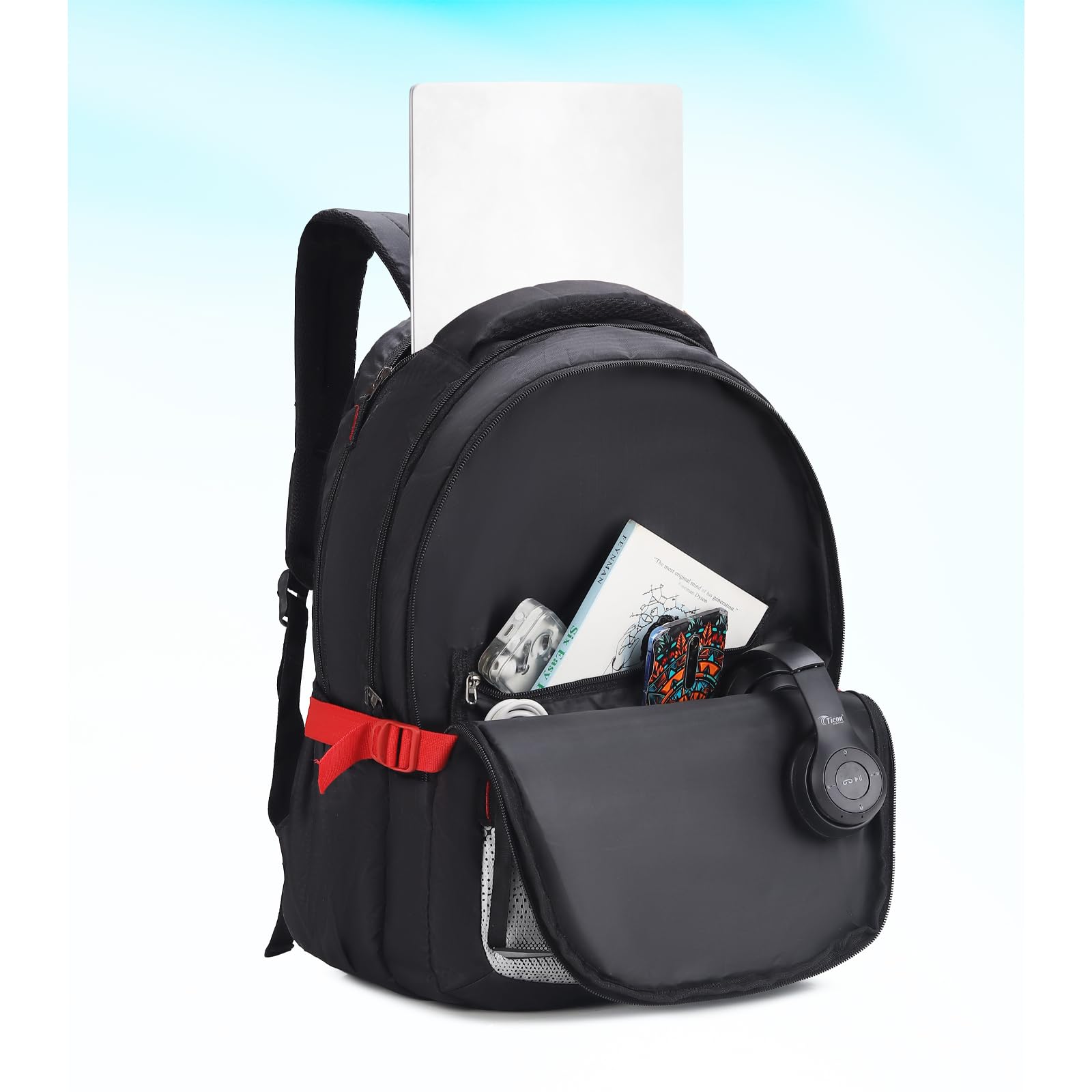 CLUCI Durable School Backpack for Boys & Girls - Waterproof Laptop Bag for College, Travel & Office Use - Multipurpose Bookbag with USB Charging Port - Perfect for School, Commuting & Business Trips
