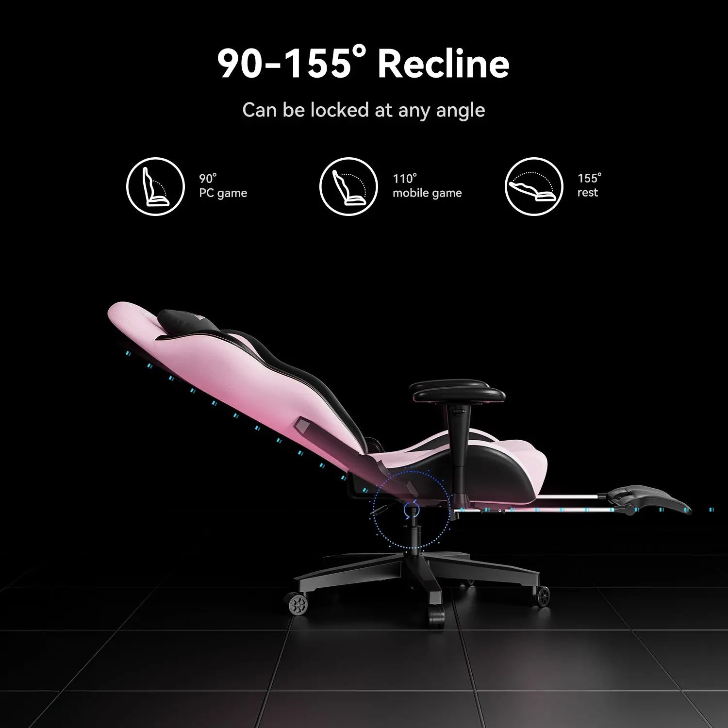 AutoFull C3 Ergonomic Gaming Chair with Adjustable Lumbar Support - Comfortable Racing Style Computer Chair for PC Gamers & Office Workers, Perfect for Long Gaming Sessions & Home Office Use