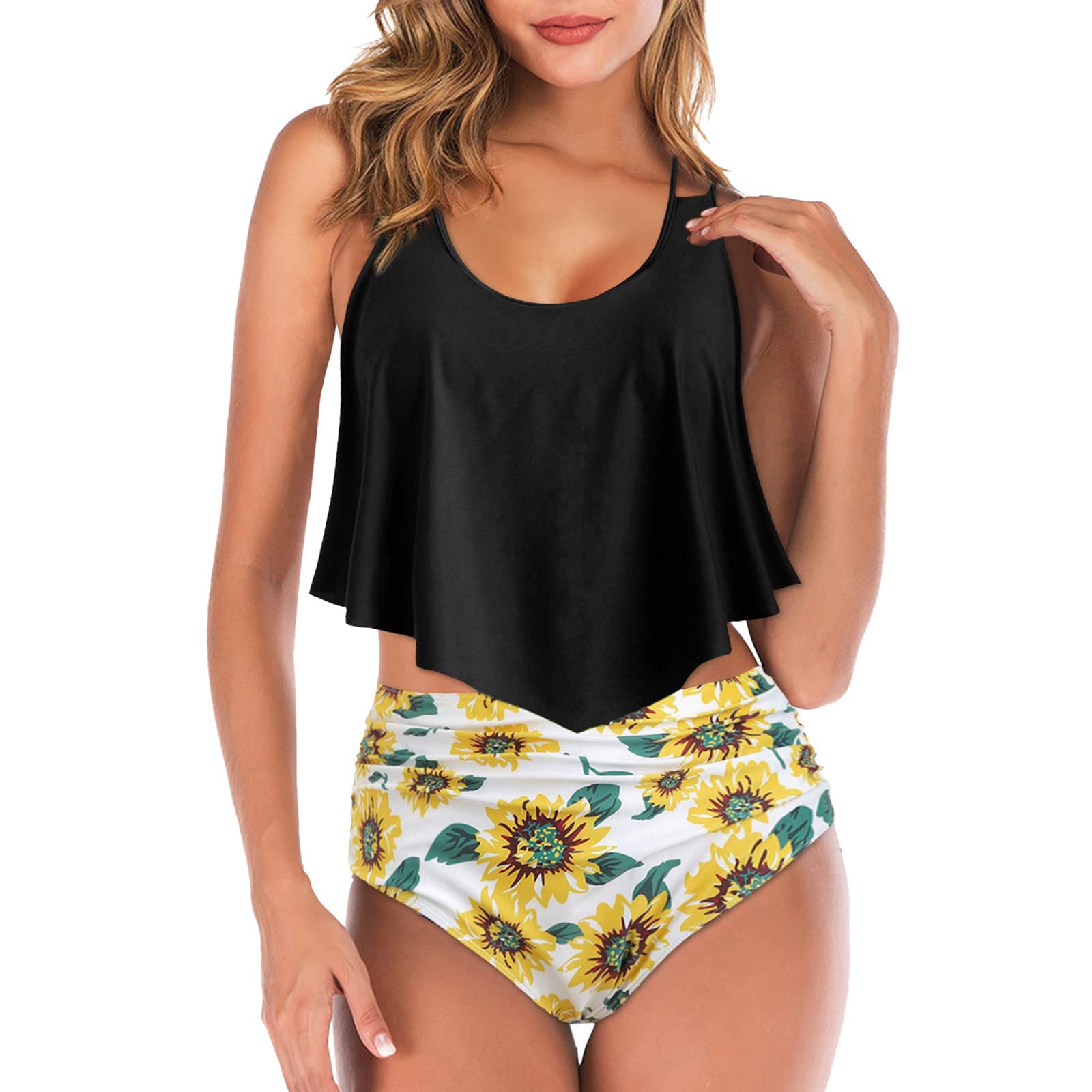 Felwors Women's Bikini Set - Modest Swimwear with Tank Top, Boy Shorts & Bra | Perfect for Beach, Pool & Summer Vacations