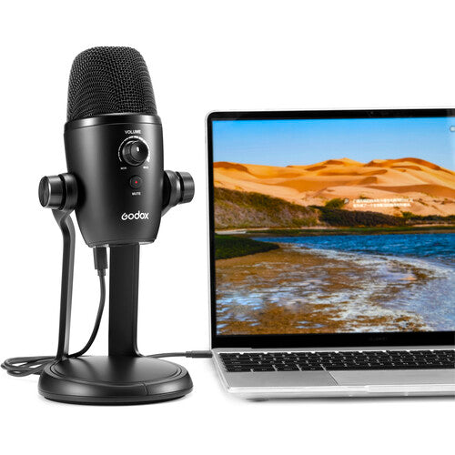 Godox UMIC82 Professional USB Condenser Microphone with Multi-Pattern for Podcasting, Streaming & Recording - Perfect for Home Studio, Gaming & Voice Overs