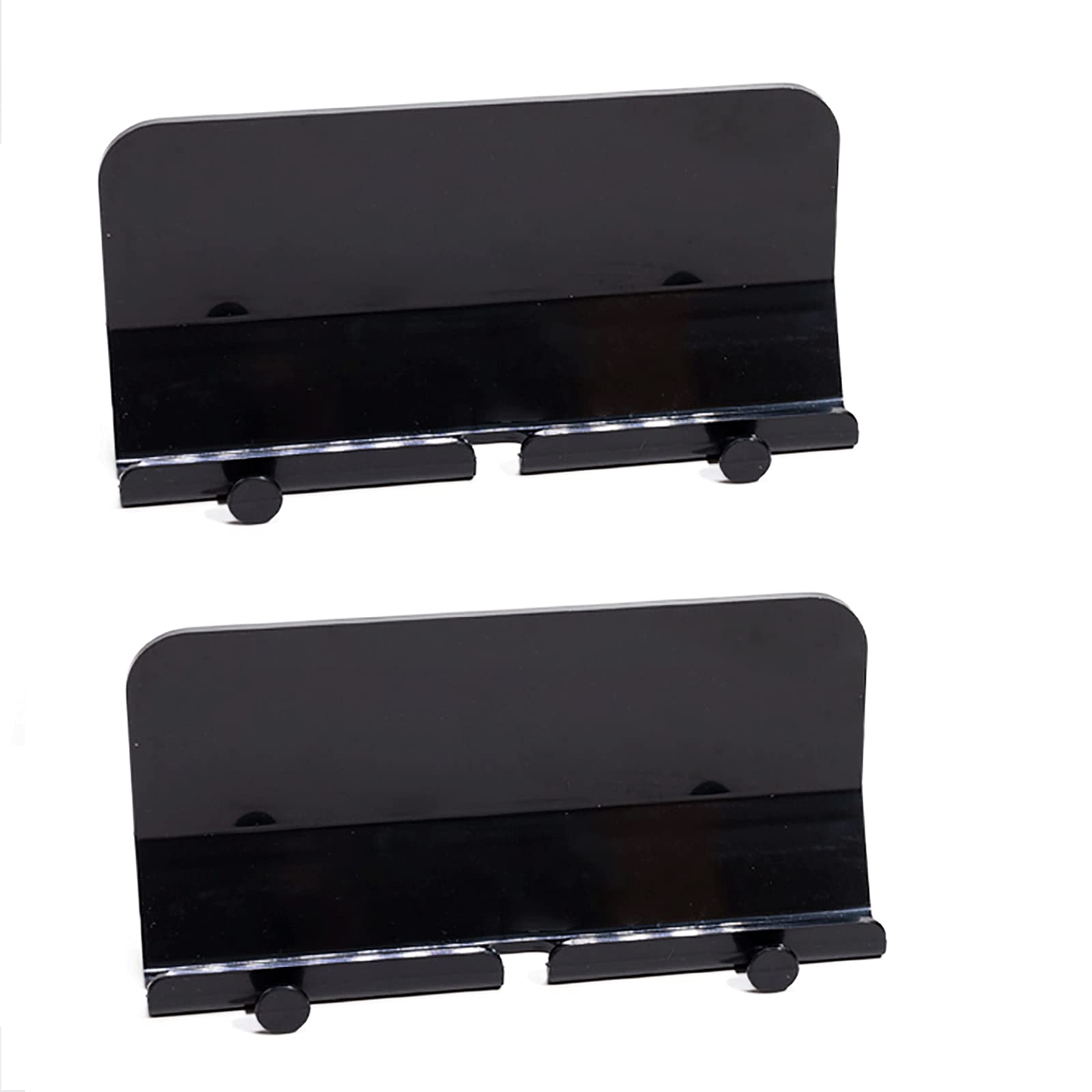 Stick-On Wall Mount Phone Holder - 2 Pack Adhesive Smartphone Charging Stand for iPhone, Samsung & More - Perfect for Bedroom, Kitchen & Living Room (Black)