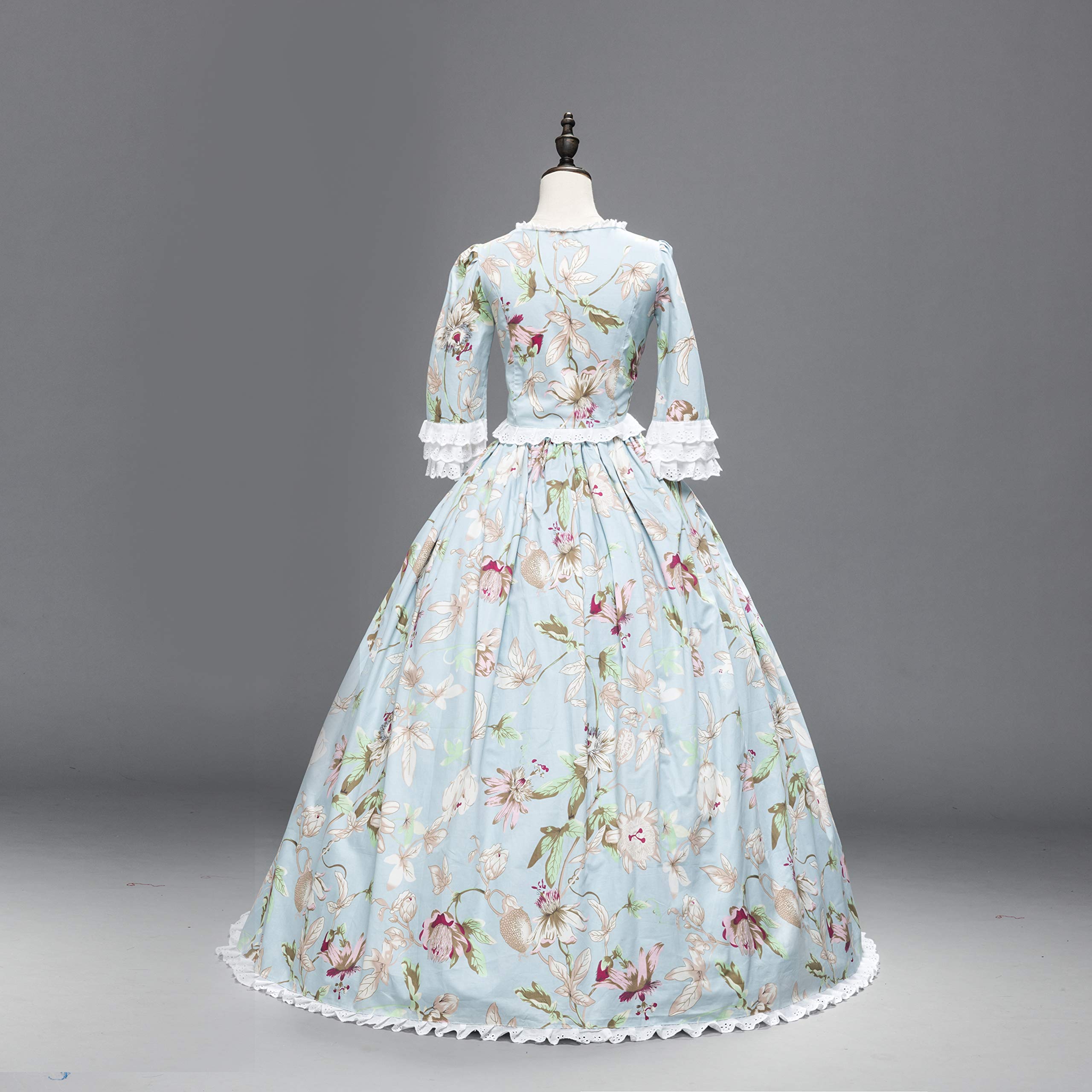 Victorian Ball Gown for Women - Elegant Long Sleeve Rococo Party Dress for Masquerade, Halloween, Cosplay & Formal Events