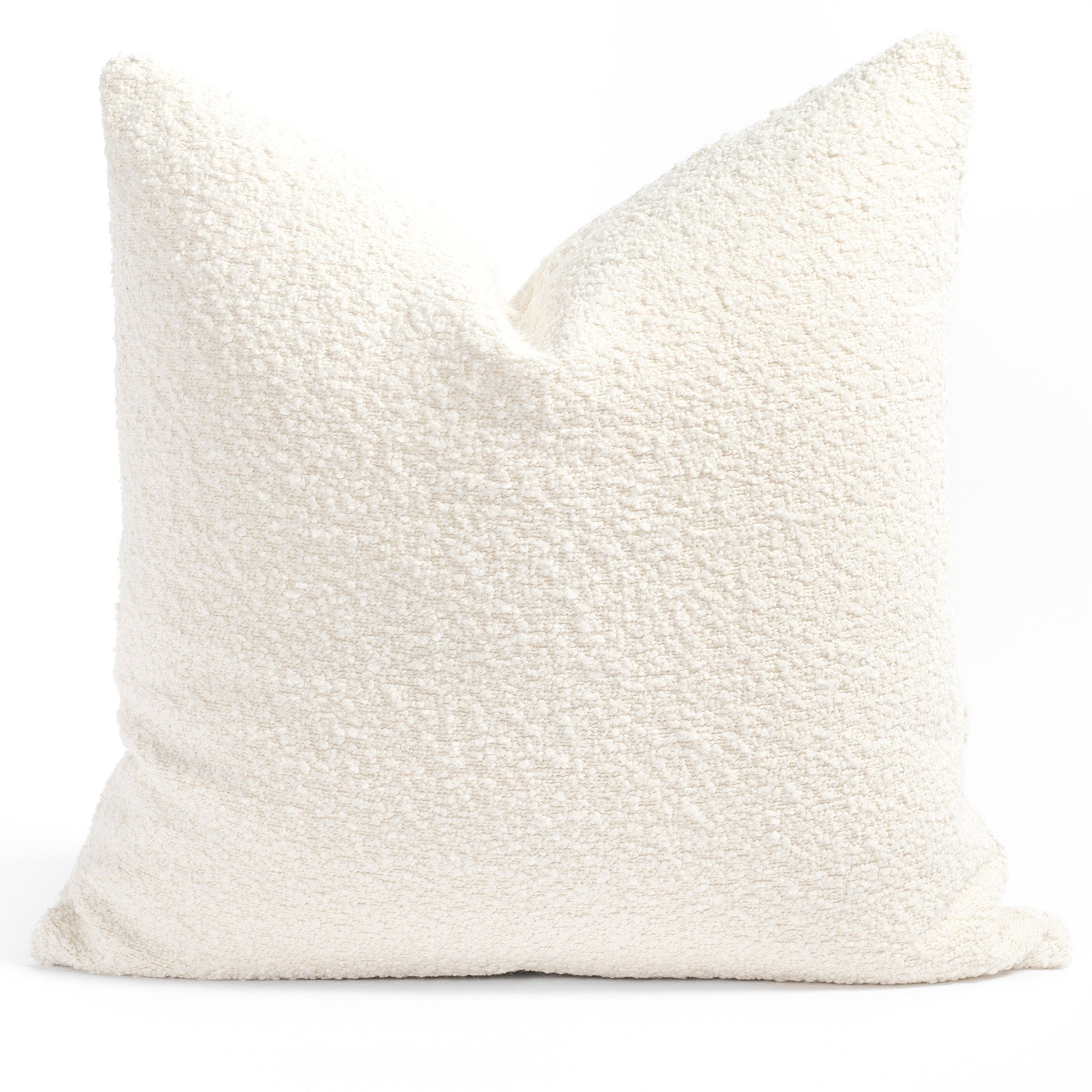Cambie Boucle 22x22 Decorative Throw Pillow in Chalk - Perfect for Sofa, Bed & Home Decor Accent