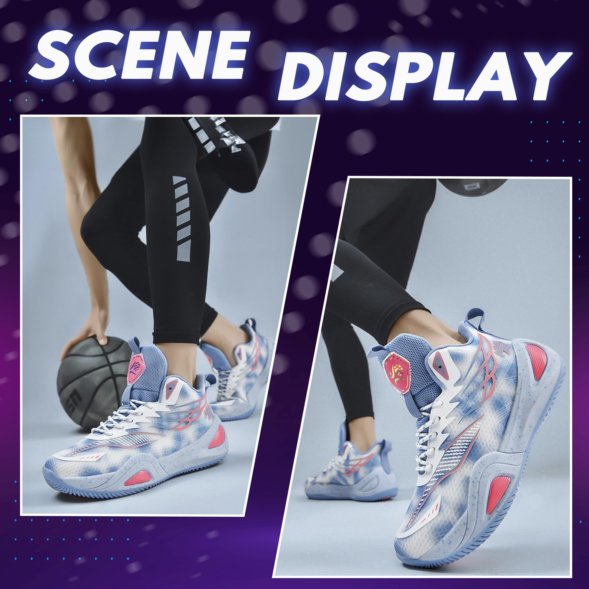 **CJSPORX Unisex Basketball Shoes for Men & Women - Breathable, Non-Slip Outdoor Sneakers for Running, Training & Street Fashion**