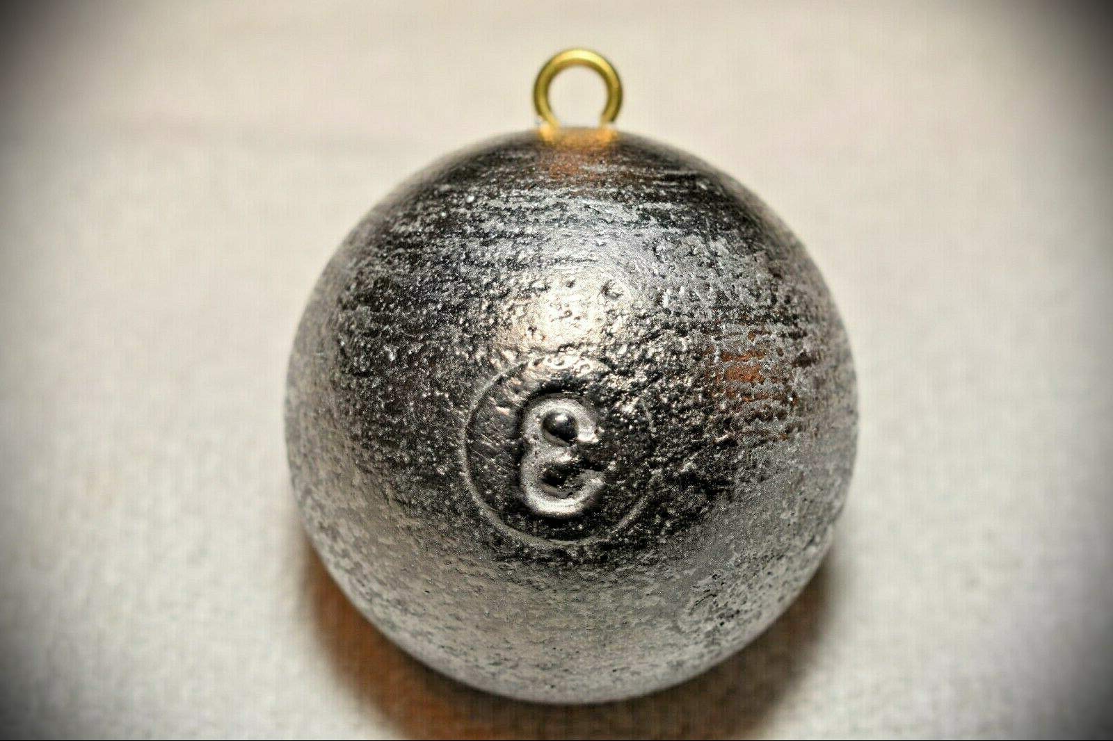 3lb Cannonball Fishing Weight - Downrigger & Trolling Sinker for Saltwater/Freshwater - Deep Drop Fishing Gear