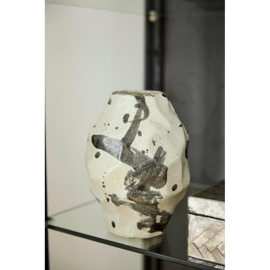 Cyan Design 10941 Modern Black and White Small Vase - Perfect for Home Decor, Wedding Centerpieces & Office Desks