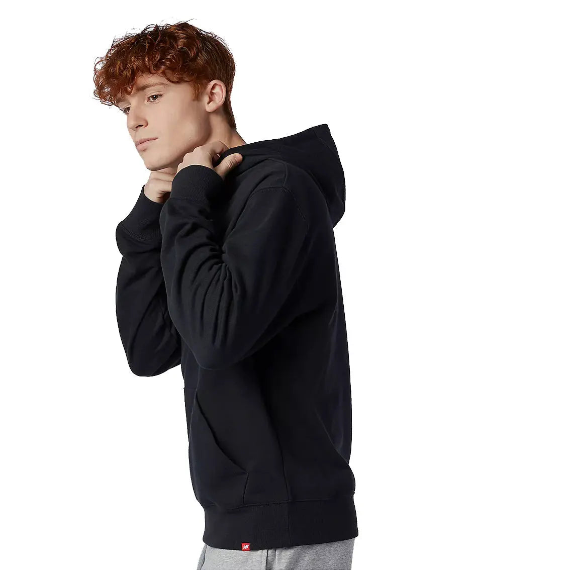 Unisex New Balance Essential Embroidered Hoodie - Black | Comfortable & Stylish Pullover Sweatshirt for Men & Women | Perfect for Gym, Running & Casual Wear