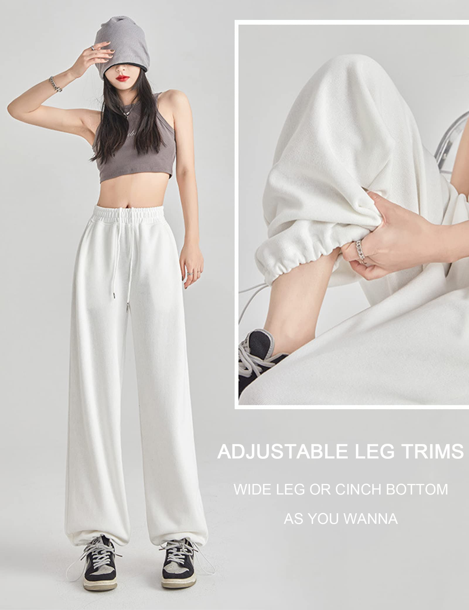Girls' High Waisted Sweatpants - Comfy Joggers for School & Play