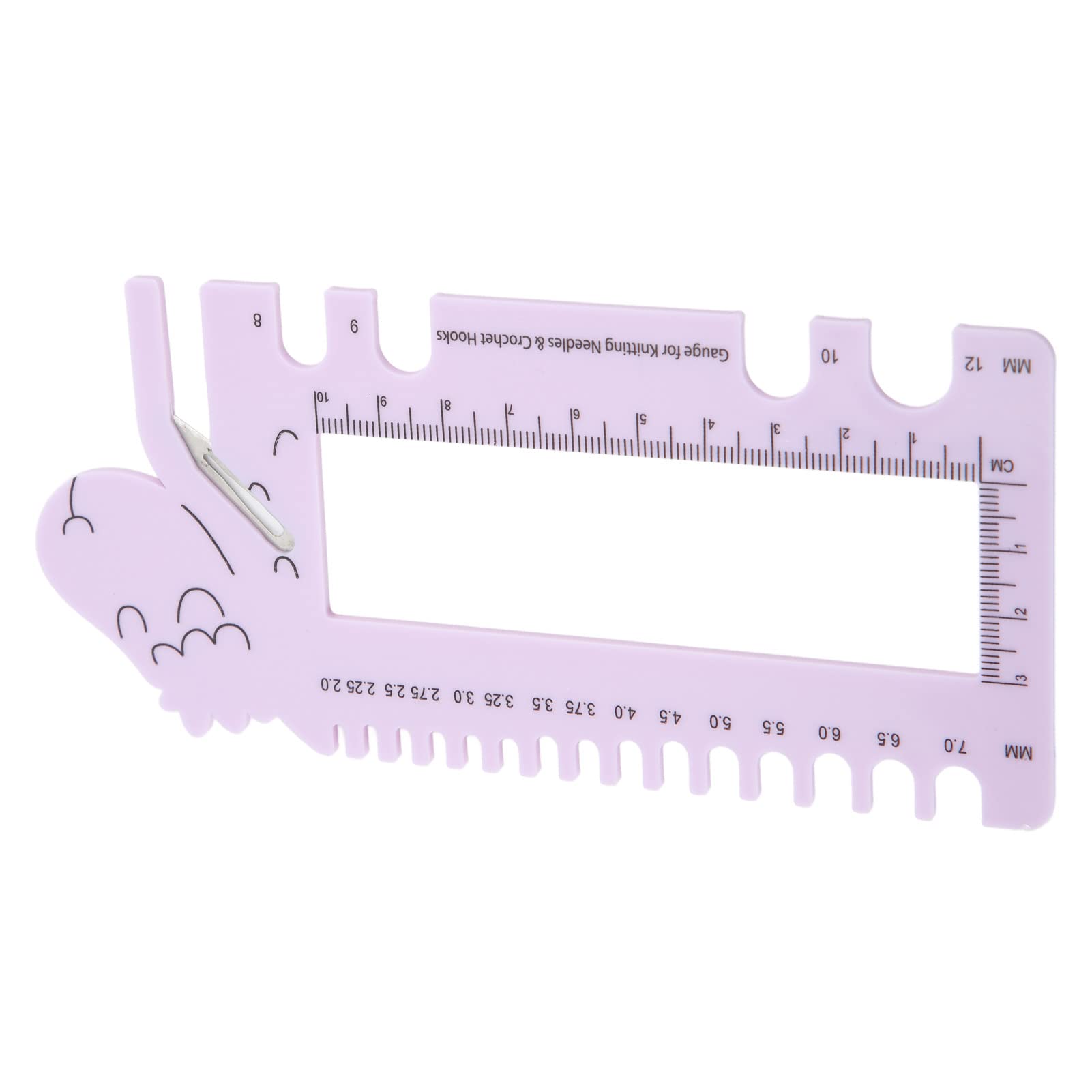 Durable Plastic Crochet Needle Gauge Ruler - Easy to Use Measuring Tool for Knitting & Crochet Projects | Perfect for Yarn Crafts, DIY Home Projects & Gift Making