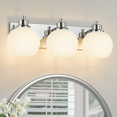 Chrome & Milk Glass