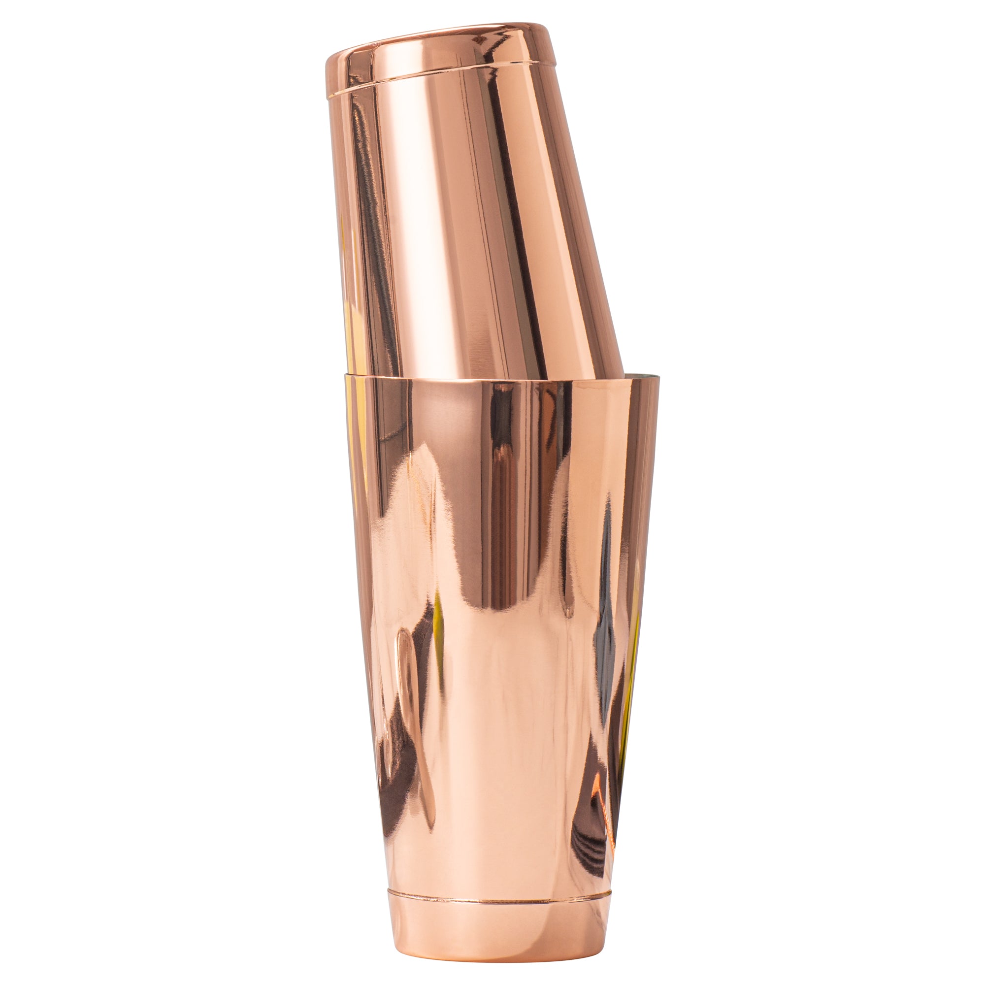 Premium 24 oz Copper Plated Stainless Steel Cocktail Shaker Tin - Weighted Bar Mixing Cup (3.5