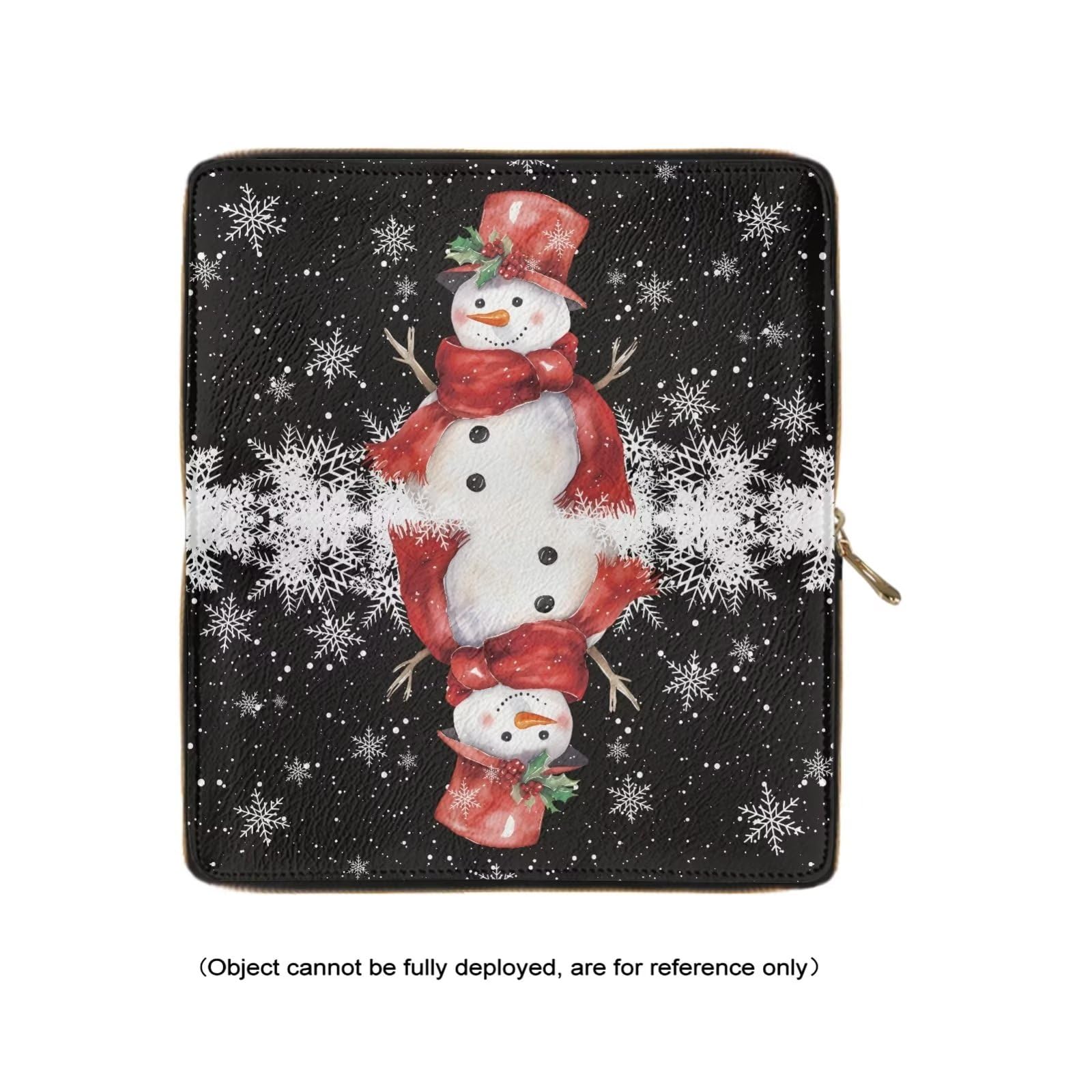 Multi-Functional Women's Carry on Wallet - Essential Cash Organizer for Daily Use, Cute Ladies Wallet with Snowman Design - Perfect for Travel, Shopping & Christmas Gifts (Red)