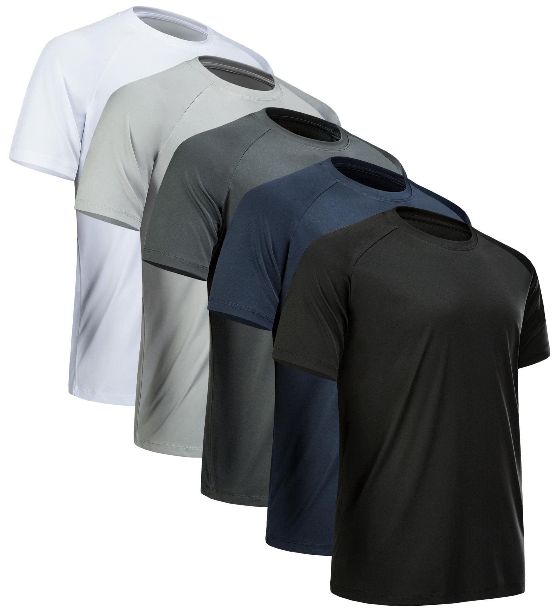 CE' CERDR Men's Quick Dry Performance Workout Shirts - Breathable Short Sleeve Athletic T-Shirts for Gym, Running & Outdoor Activities