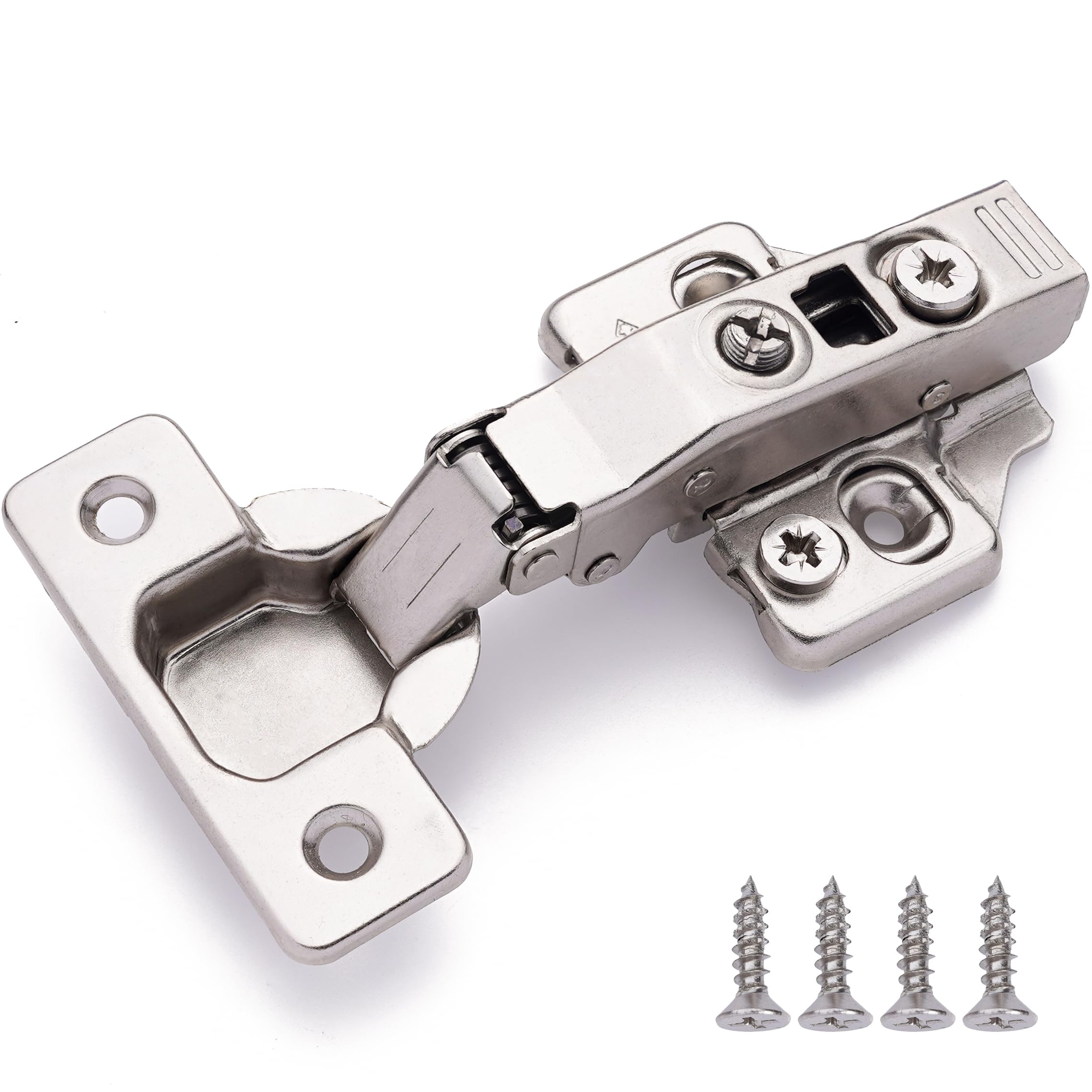 DecoBasics Soft Close Cabinet Hinges (Pack of 2) - 3-Way Adjustable Frameless Kitchen Cabinet Hardware for Drawers & Doors | Easy Installation for Home Kitchen Renovation & DIY Projects