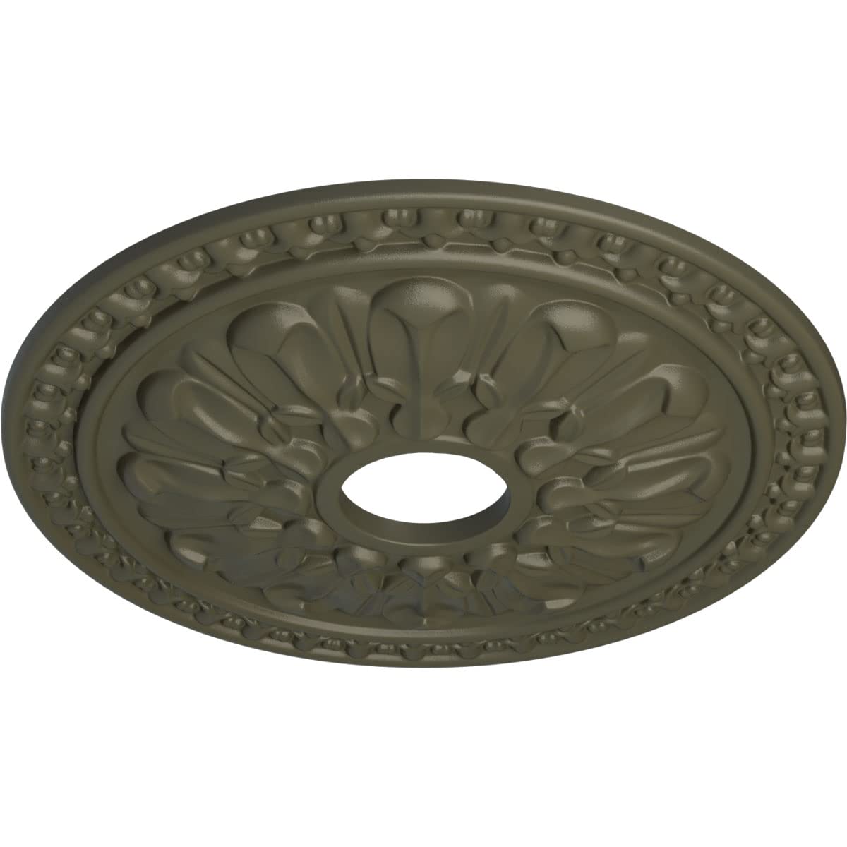 Ekena Millwork 18 Inch Warsaw Ceiling Medallion - Hand Painted Witch Hazel Finish, 18